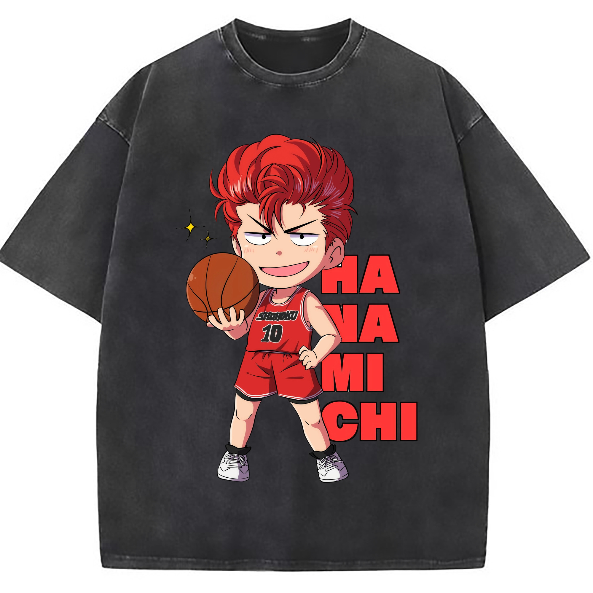 （画像用） SLAM DUNK／スラムダンク 綿100% ヴィンテージ風 半袖Tシャツ（フロントプリント）