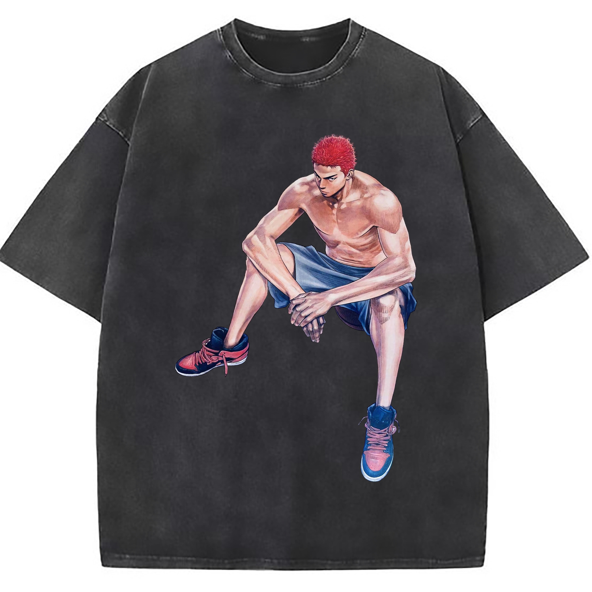 （画像用） SLAM DUNK／スラムダンク 綿100% ヴィンテージ風 半袖Tシャツ（フロントプリント）