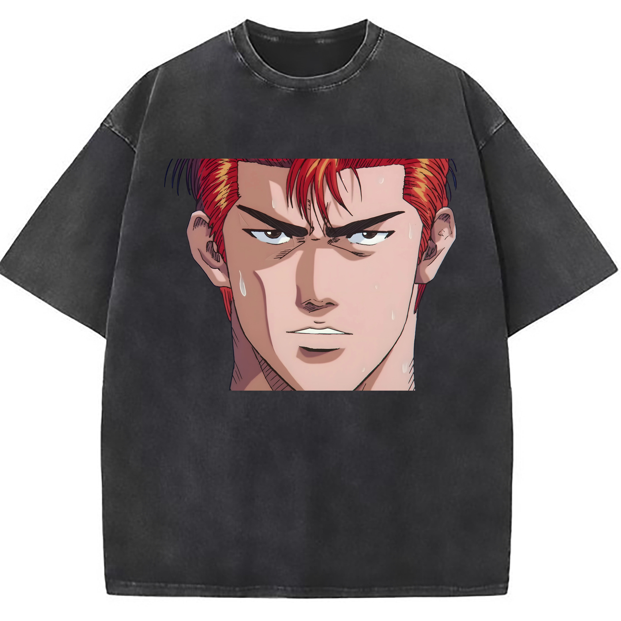 （画像用） SLAM DUNK／スラムダンク 綿100% ヴィンテージ風 半袖Tシャツ（フロントプリント）