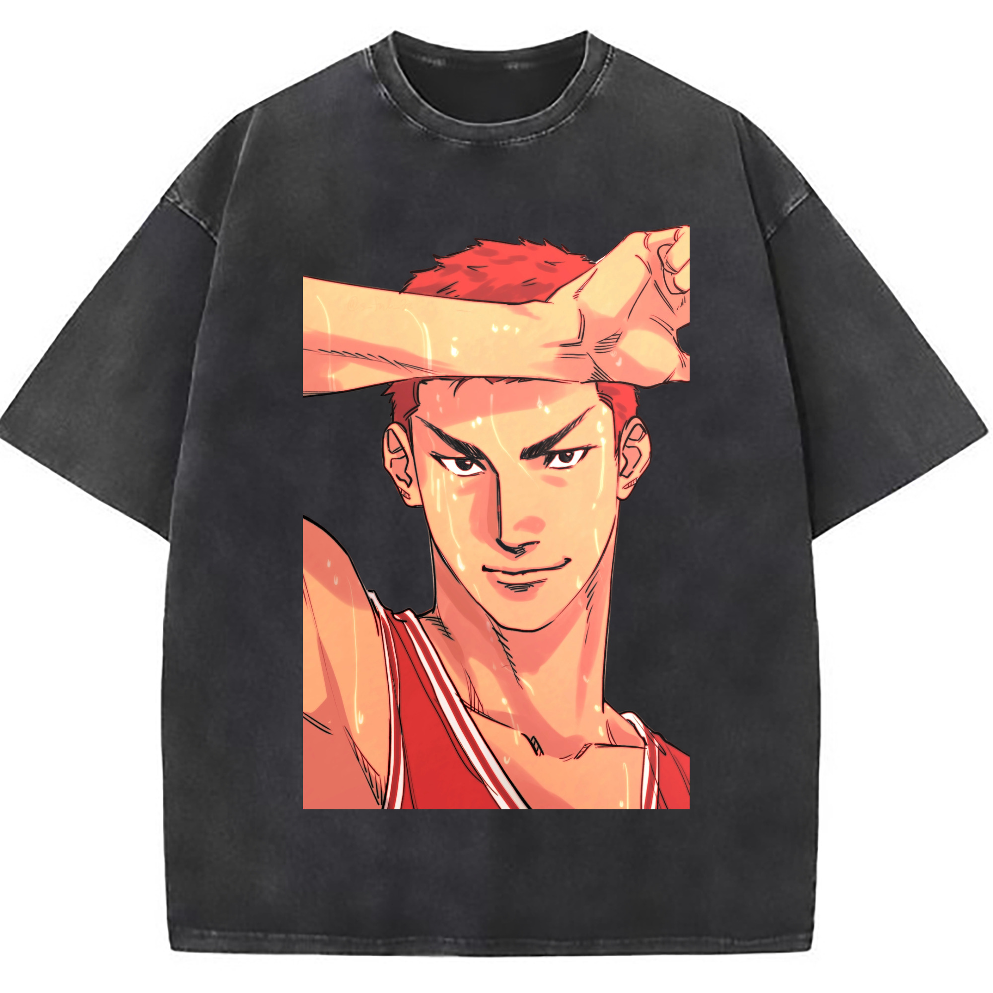 （画像用） SLAM DUNK／スラムダンク 綿100% ヴィンテージ風 半袖Tシャツ（フロントプリント）