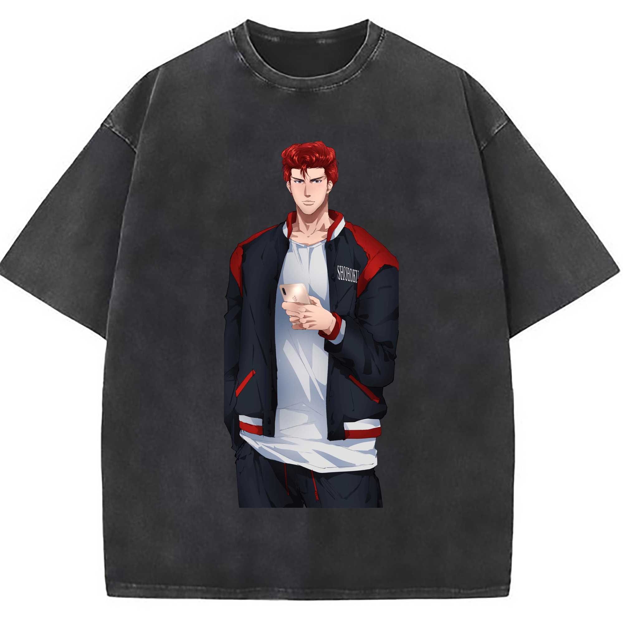 （画像用） SLAM DUNK／スラムダンク 綿100% ヴィンテージ風 半袖Tシャツ（フロントプリント）