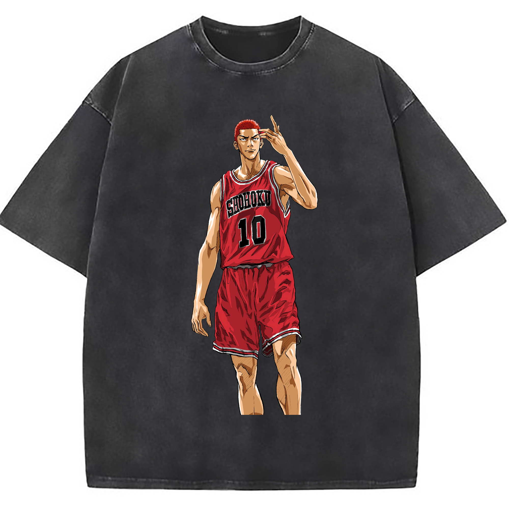 （画像用） SLAM DUNK／スラムダンク 綿100% ヴィンテージ風 半袖Tシャツ（フロントプリント）