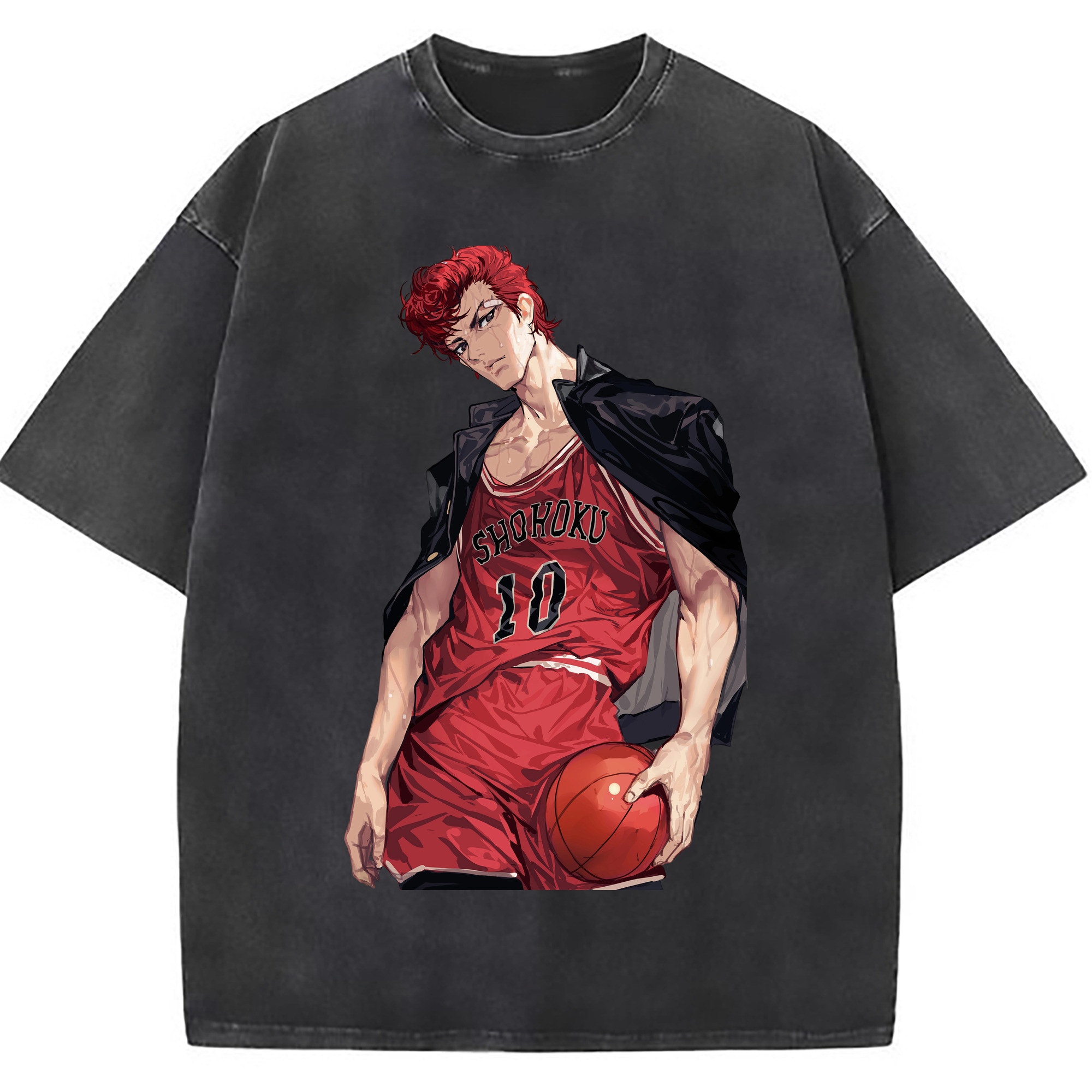 （画像用） SLAM DUNK／スラムダンク 綿100% ヴィンテージ風 半袖Tシャツ（フロントプリント）