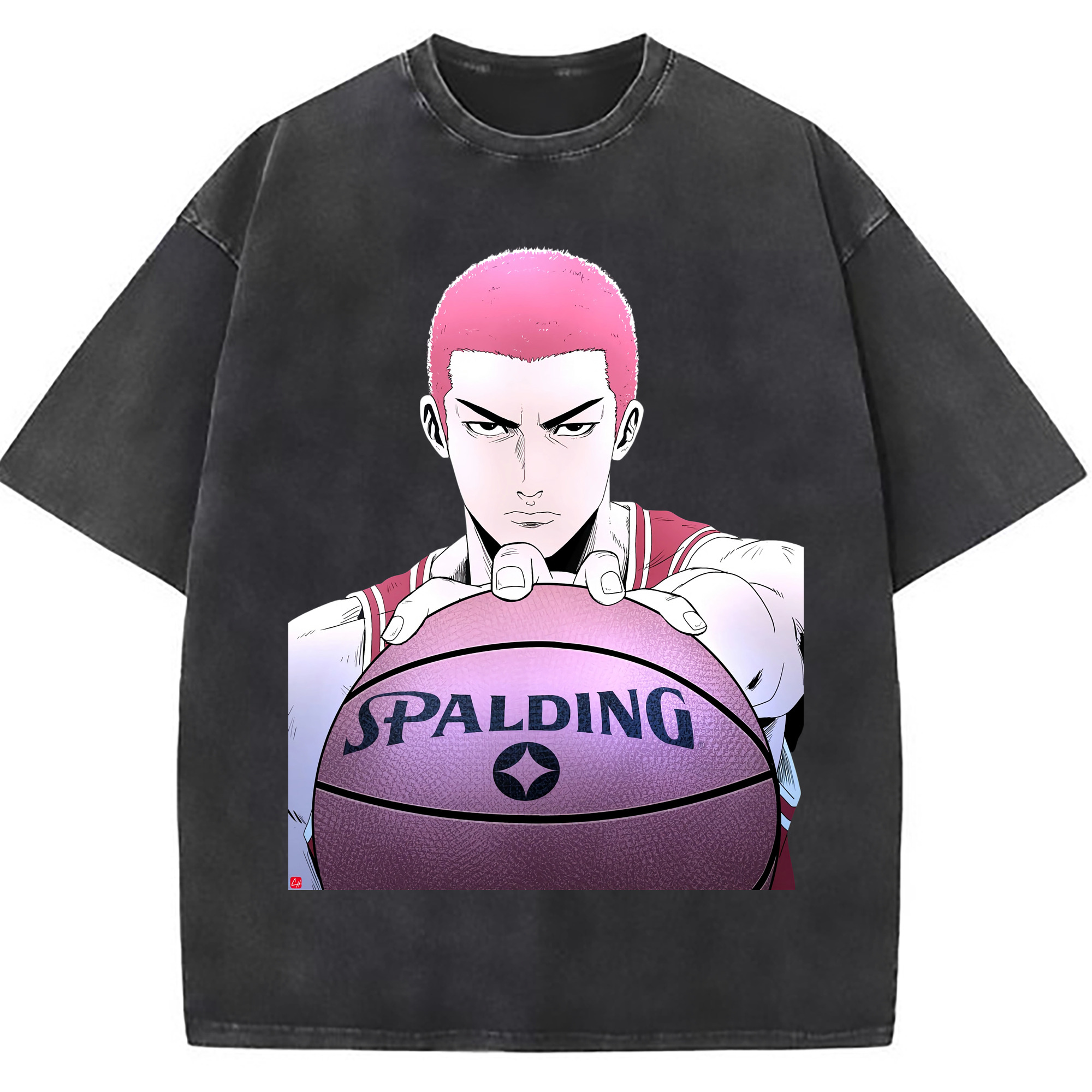 （画像用） SLAM DUNK／スラムダンク 綿100% ヴィンテージ風 半袖Tシャツ（フロントプリント）