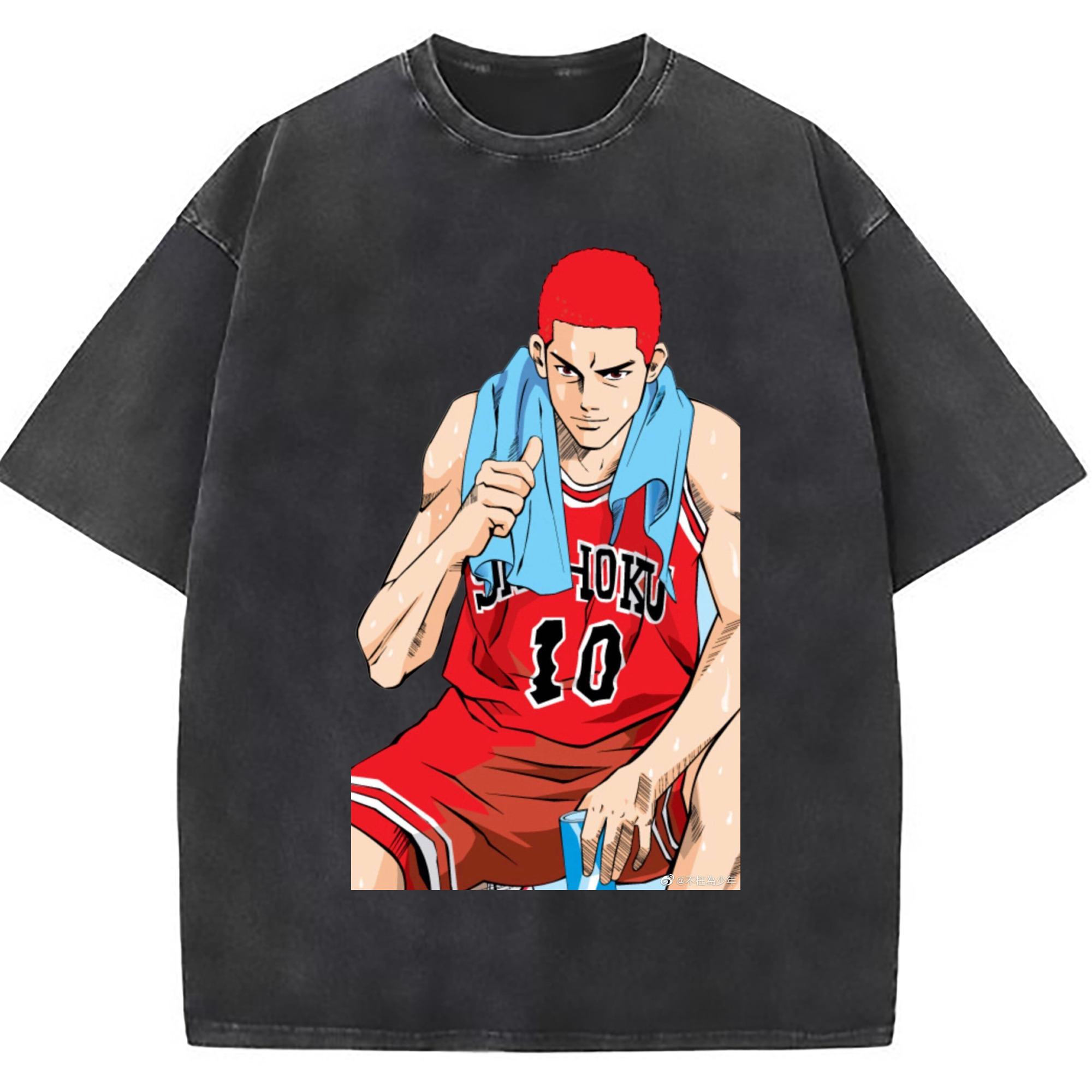 （画像用） SLAM DUNK／スラムダンク 綿100% ヴィンテージ風 半袖Tシャツ（フロントプリント）