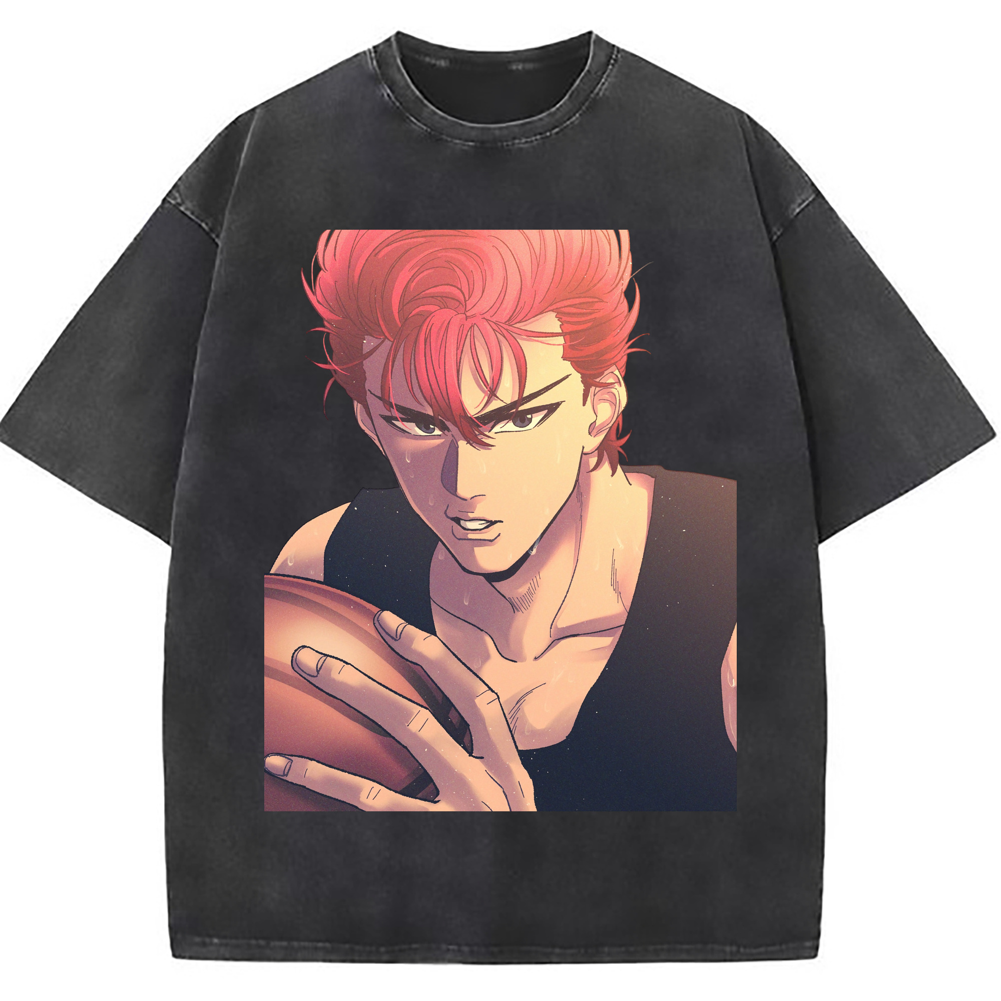 （画像用） SLAM DUNK／スラムダンク 綿100% ヴィンテージ風 半袖Tシャツ（フロントプリント）