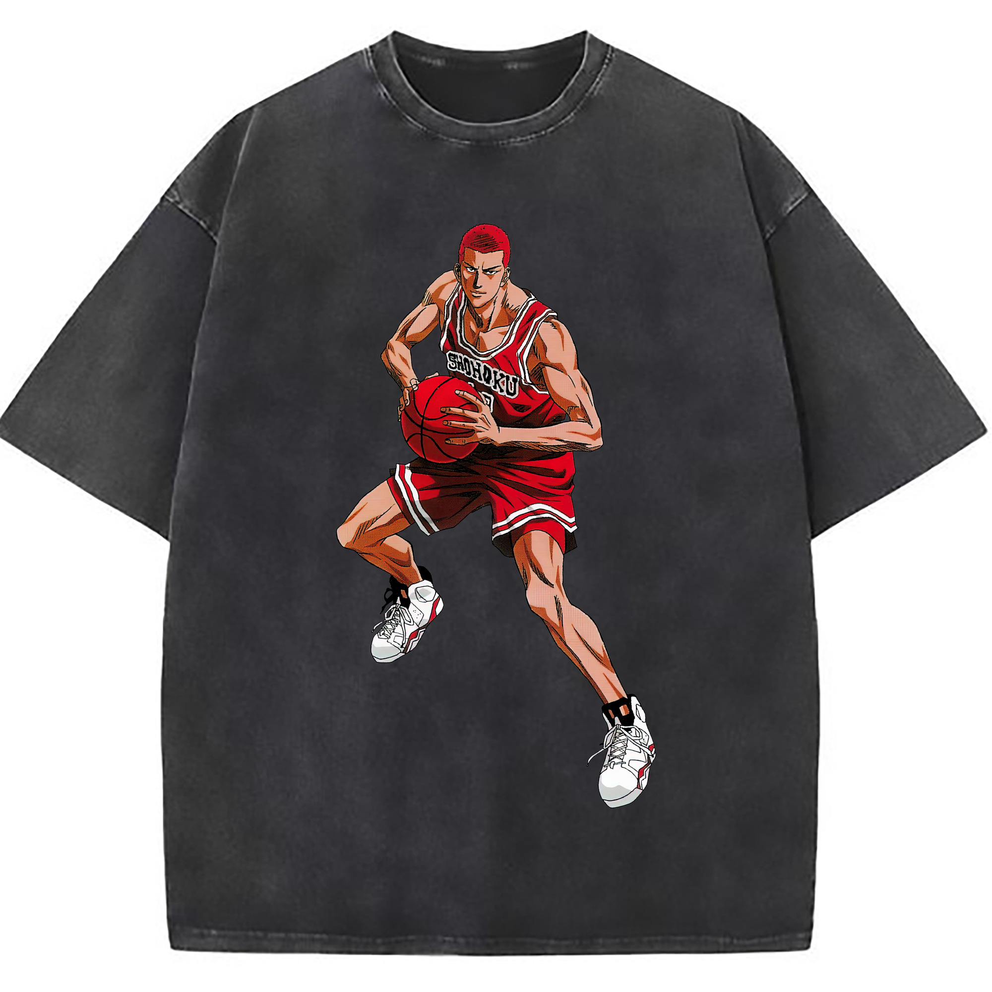 （画像用） SLAM DUNK／スラムダンク 綿100% ヴィンテージ風 半袖Tシャツ（フロントプリント）