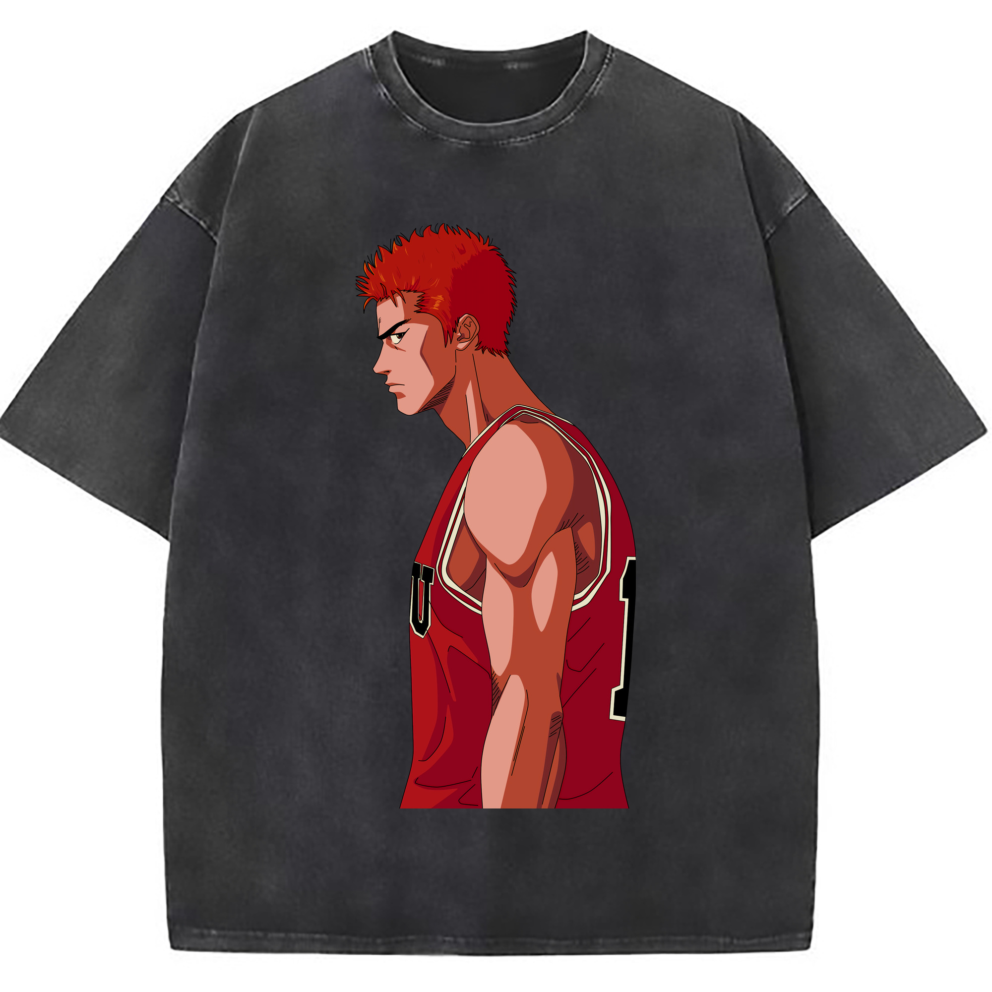 （画像用） SLAM DUNK／スラムダンク 綿100% ヴィンテージ風 半袖Tシャツ（フロントプリント）
