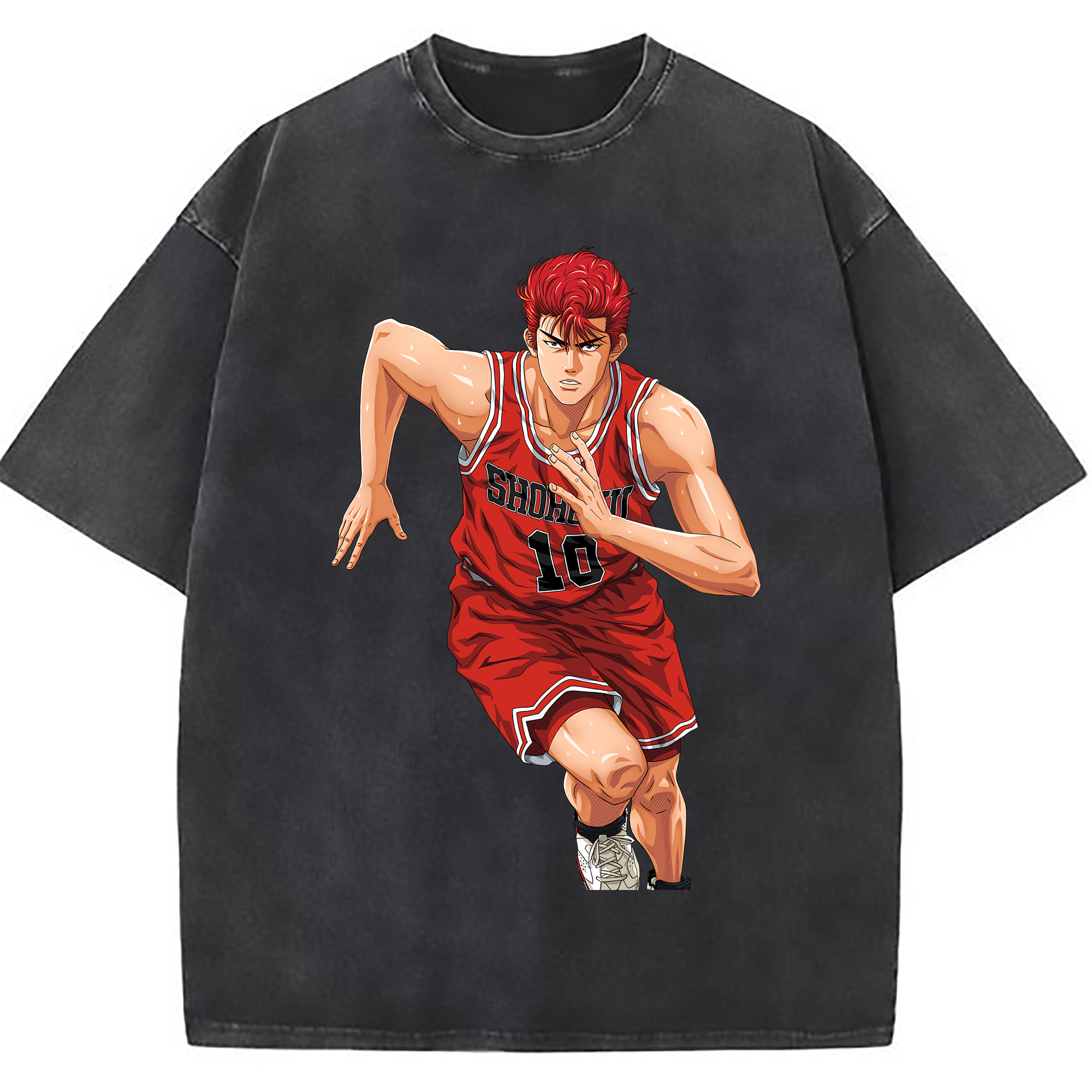 （画像用） SLAM DUNK／スラムダンク 綿100% ヴィンテージ風 半袖Tシャツ（フロントプリント）