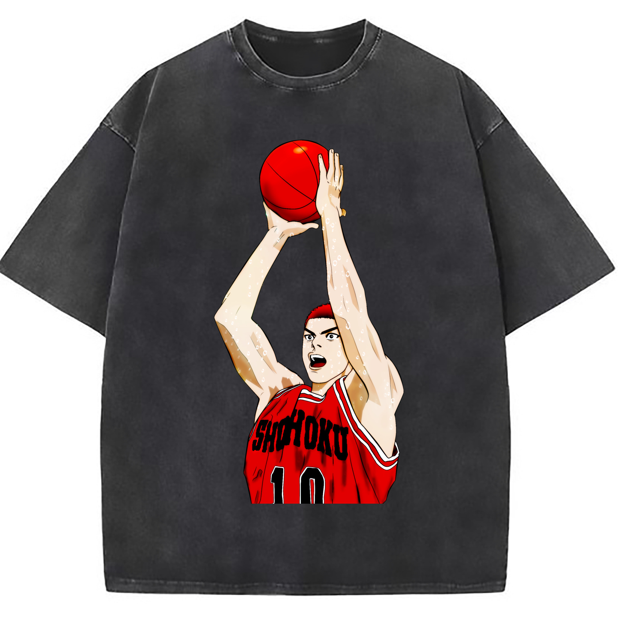 （画像用） SLAM DUNK／スラムダンク 綿100% ヴィンテージ風 半袖Tシャツ（フロントプリント）