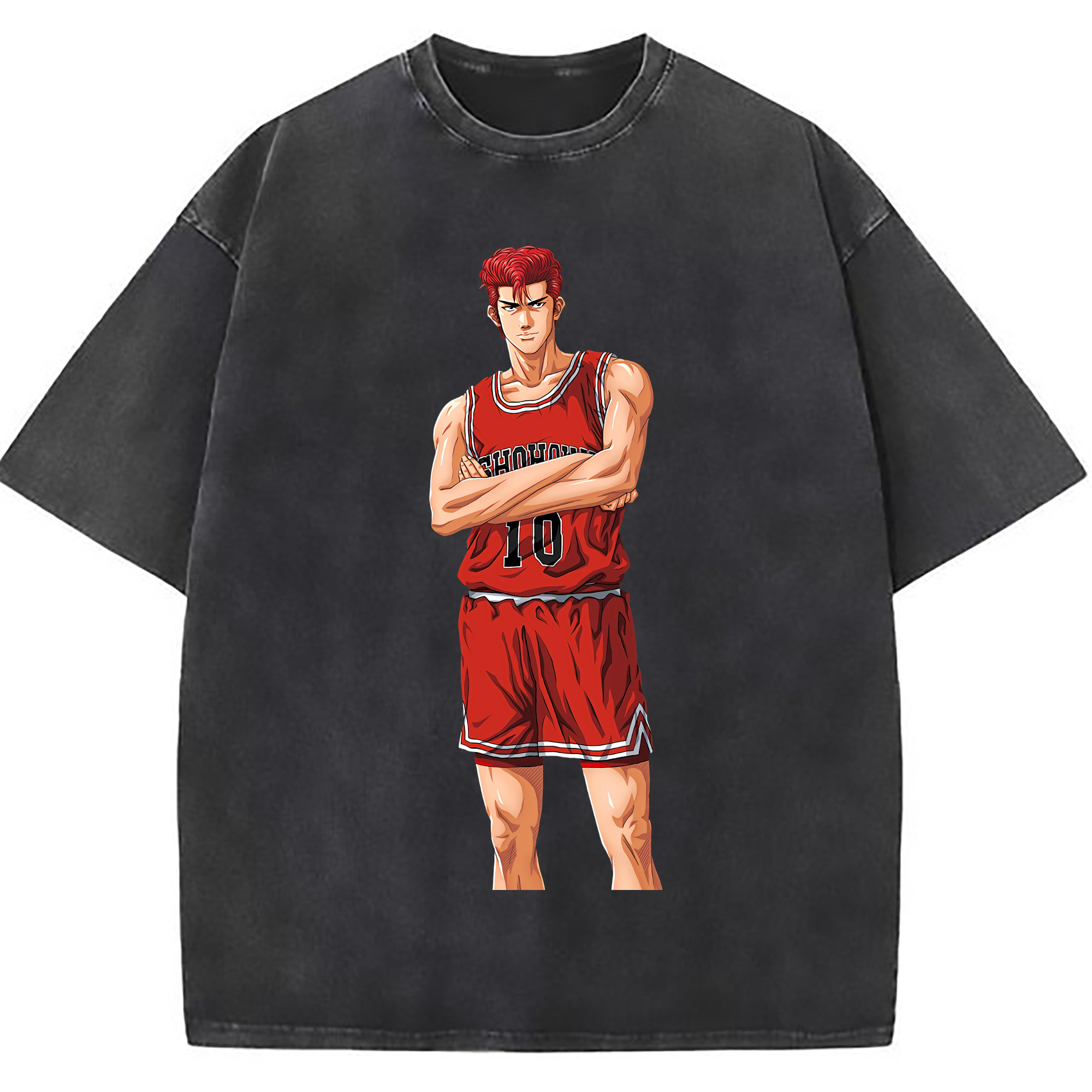 （画像用） SLAM DUNK／スラムダンク 綿100% ヴィンテージ風 半袖Tシャツ（フロントプリント）