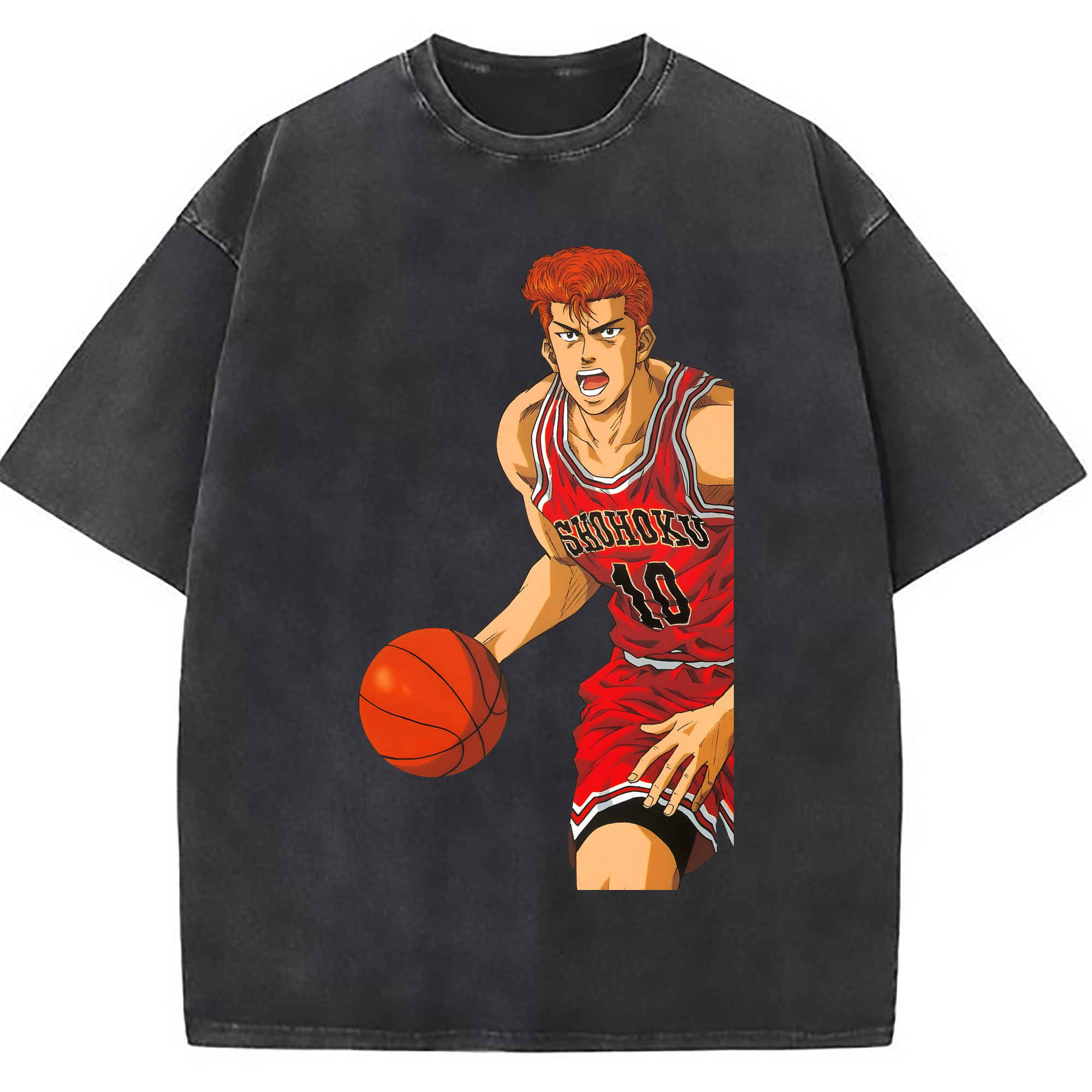（画像用） SLAM DUNK／スラムダンク 綿100% ヴィンテージ風 半袖Tシャツ（フロントプリント）