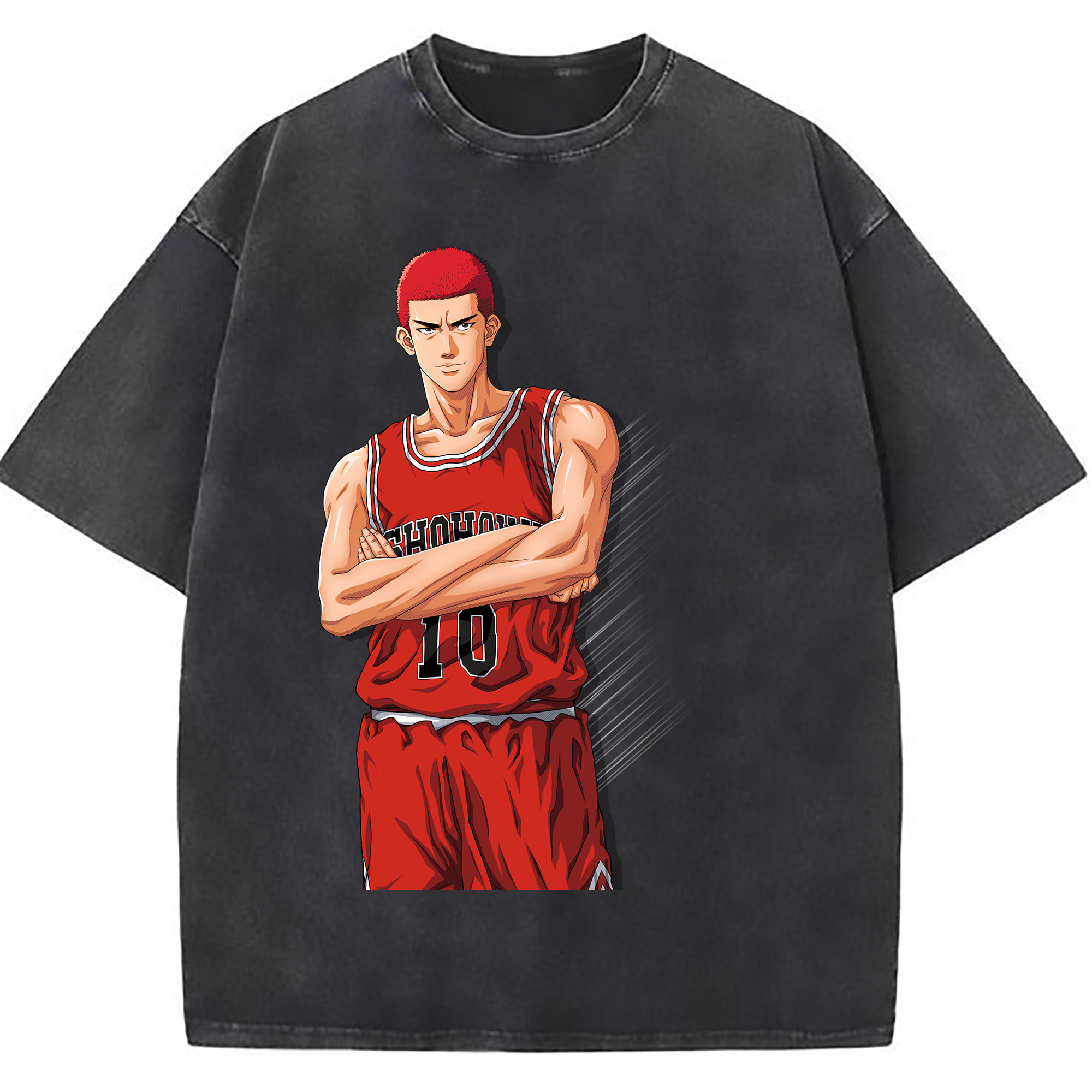 （画像用） SLAM DUNK／スラムダンク 綿100% ヴィンテージ風 半袖Tシャツ（フロントプリント）