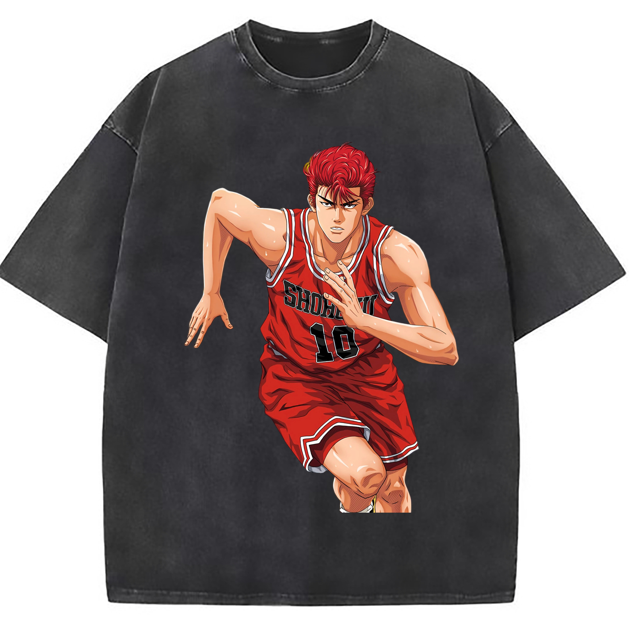 （画像用） SLAM DUNK／スラムダンク 綿100% ヴィンテージ風 半袖Tシャツ（フロントプリント）