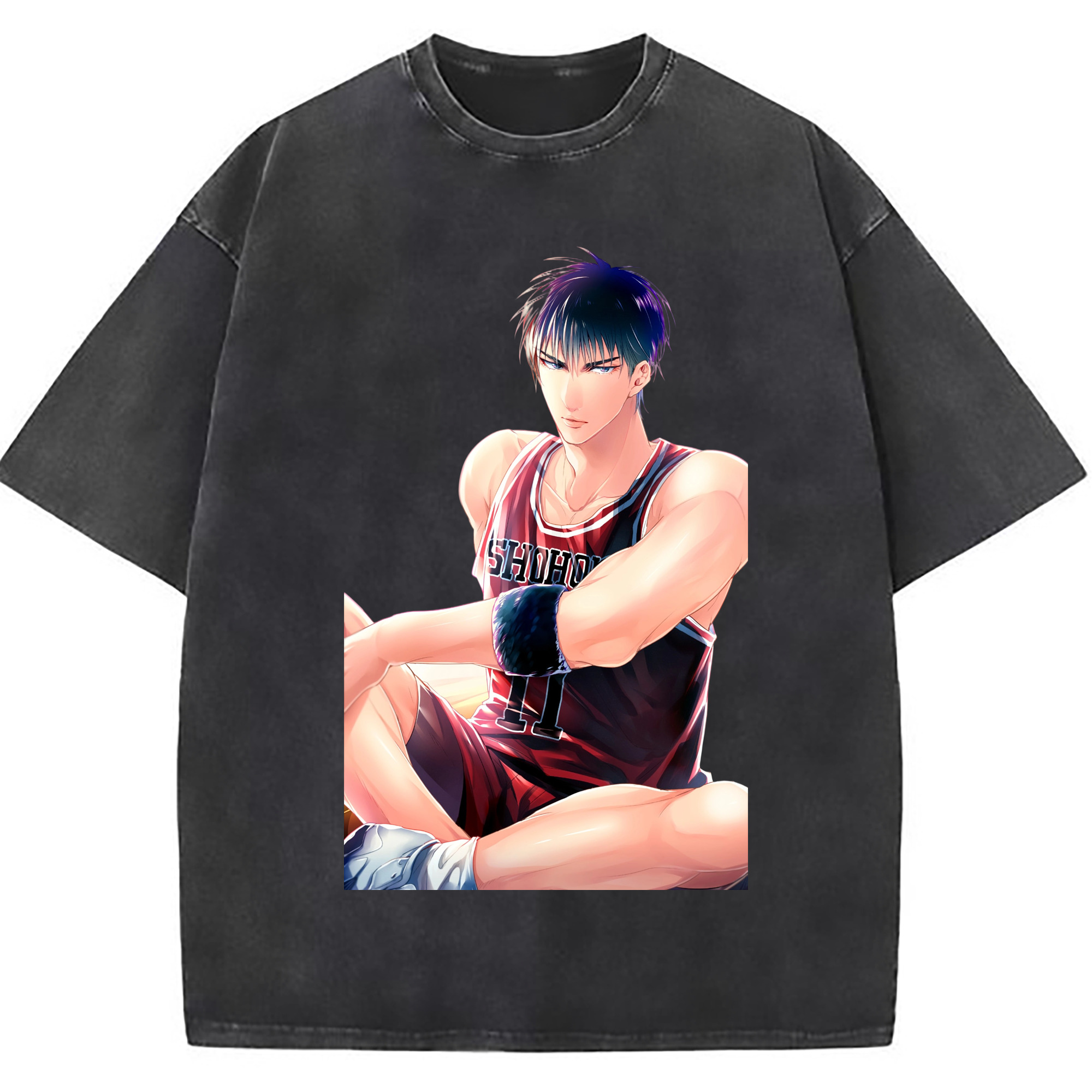 （画像用） SLAM DUNK／スラムダンク 綿100% ヴィンテージ風 半袖Tシャツ（フロントプリント）