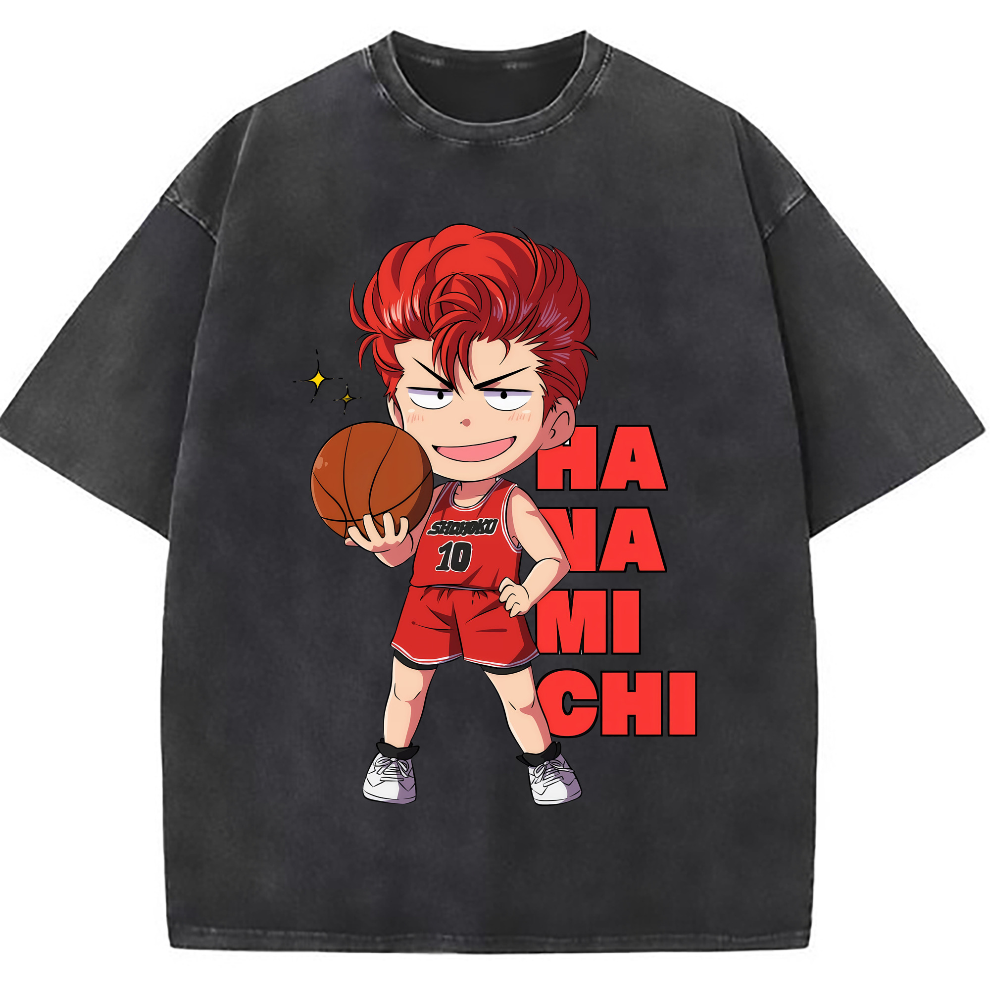 （画像用） SLAM DUNK／スラムダンク 綿100% ヴィンテージ風 半袖Tシャツ（フロントプリント）