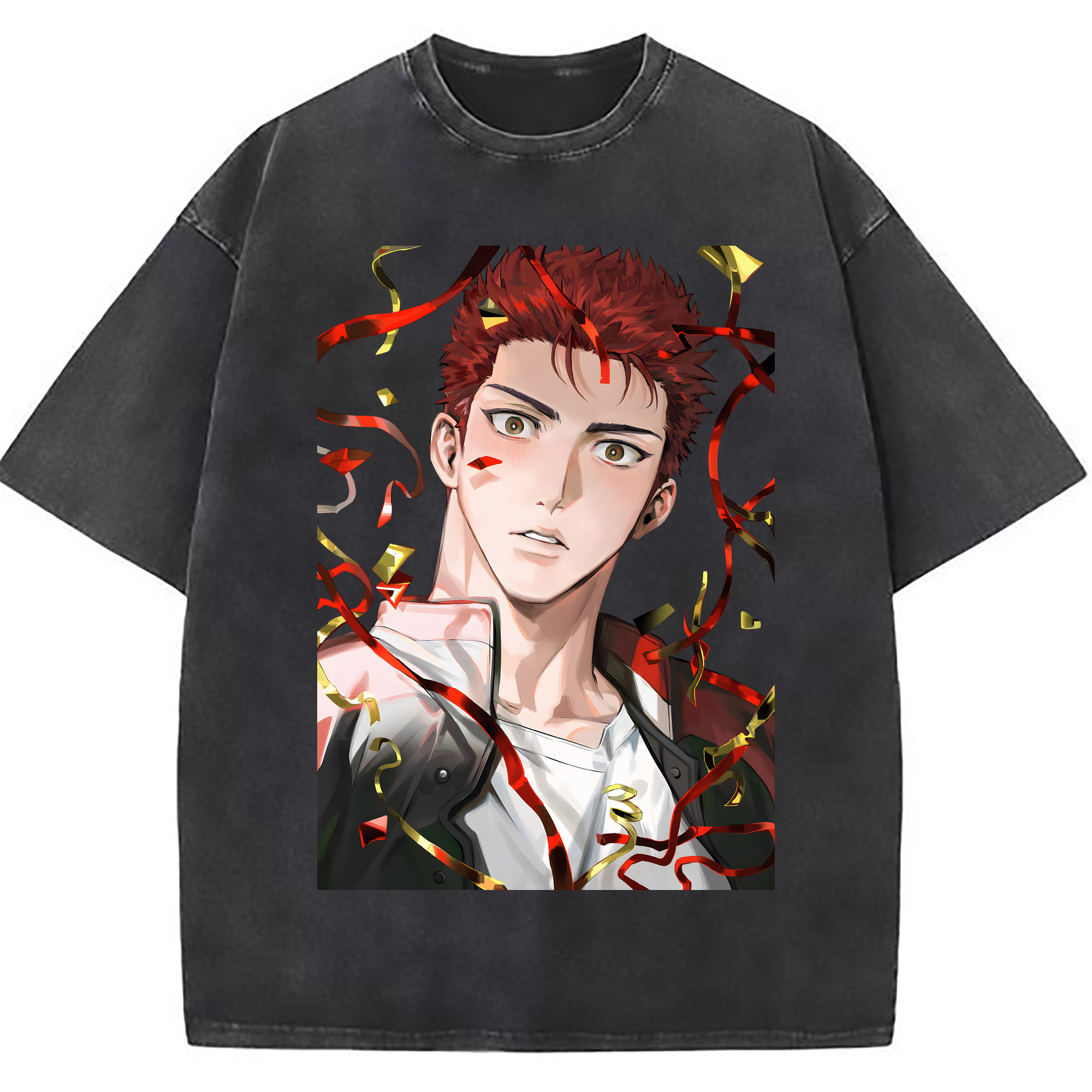 （画像用） SLAM DUNK／スラムダンク 綿100% ヴィンテージ風 半袖Tシャツ（フロントプリント）