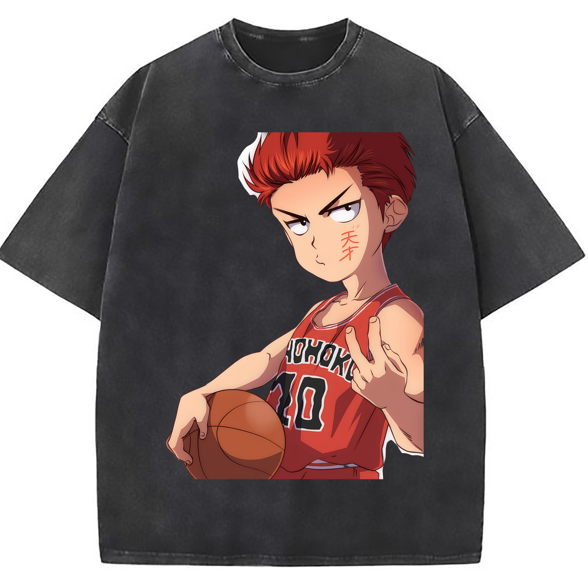（画像用） SLAM DUNK／スラムダンク 綿100% ヴィンテージ風 半袖Tシャツ（フロントプリント）