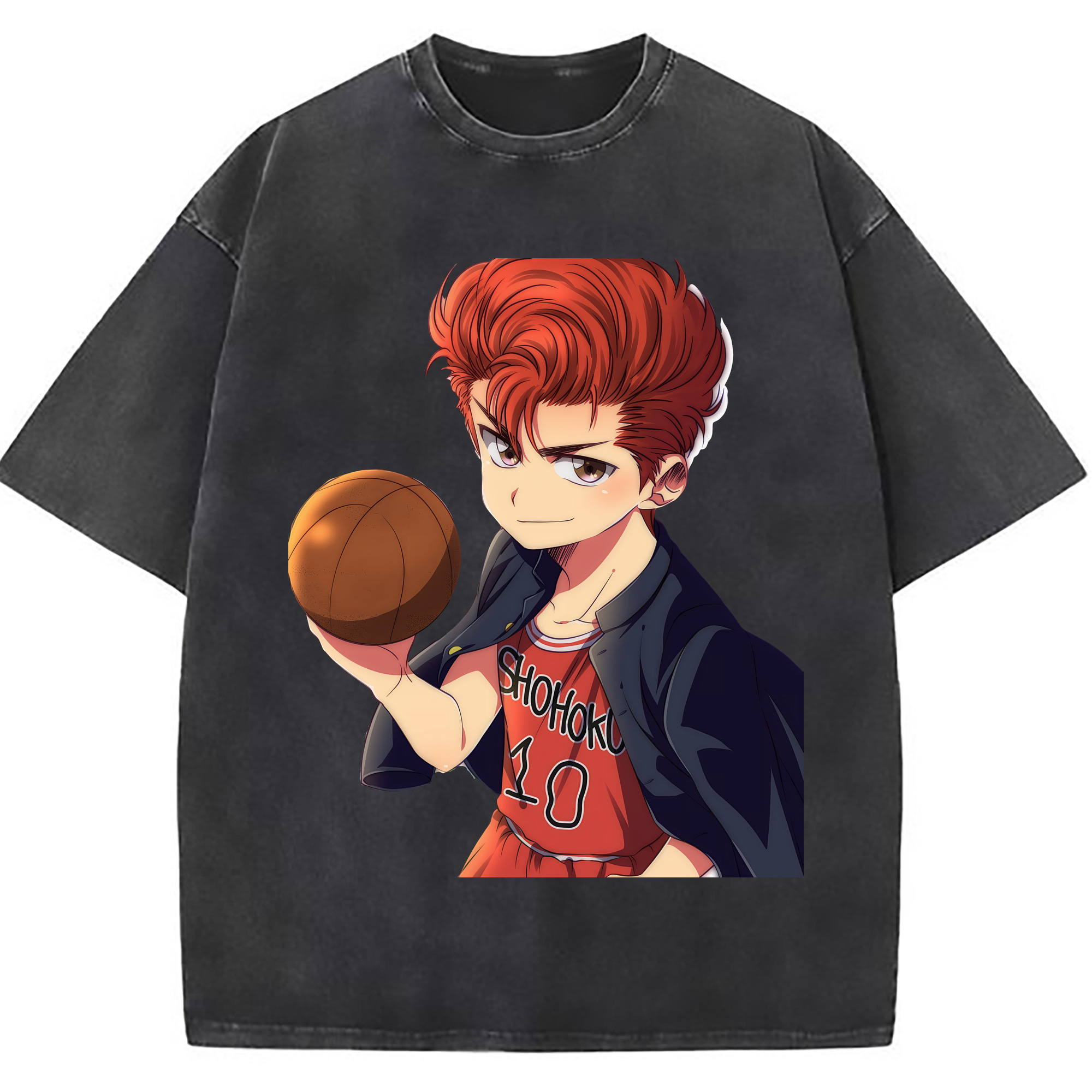 （画像用） SLAM DUNK／スラムダンク 綿100% ヴィンテージ風 半袖Tシャツ（フロントプリント）