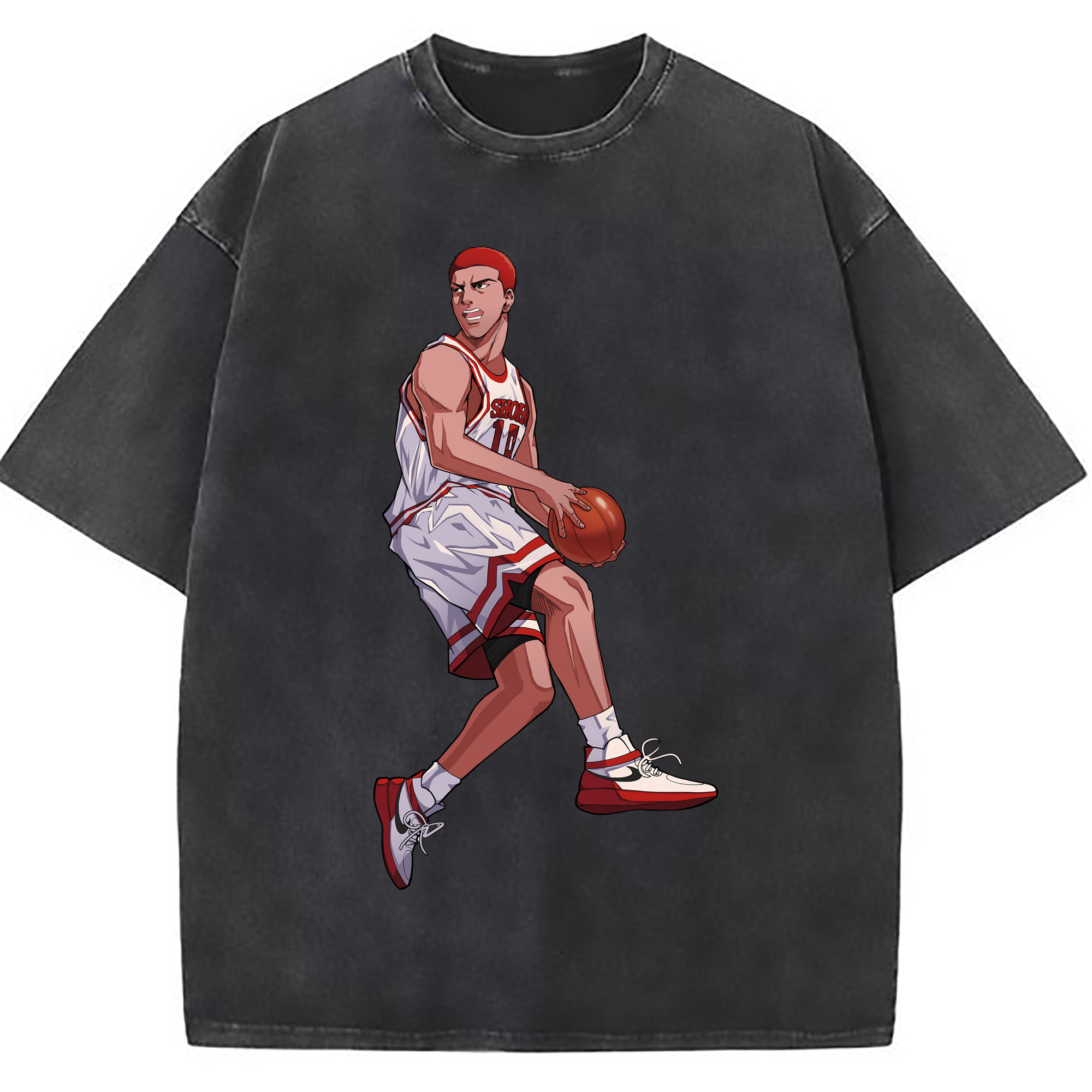（画像用） SLAM DUNK／スラムダンク 綿100% ヴィンテージ風 半袖Tシャツ（フロントプリント）