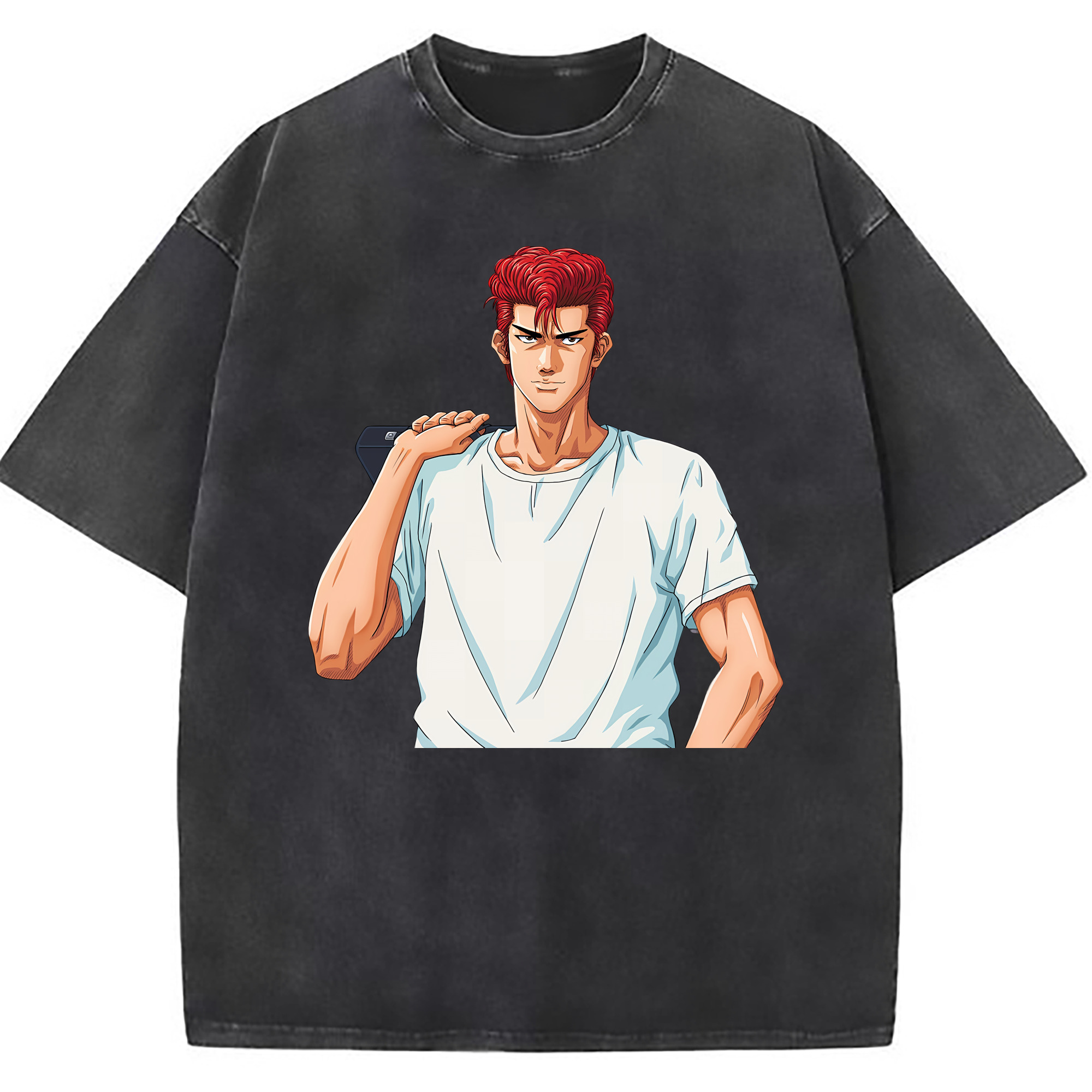 （画像用） SLAM DUNK／スラムダンク 綿100% ヴィンテージ風 半袖Tシャツ（フロントプリント）