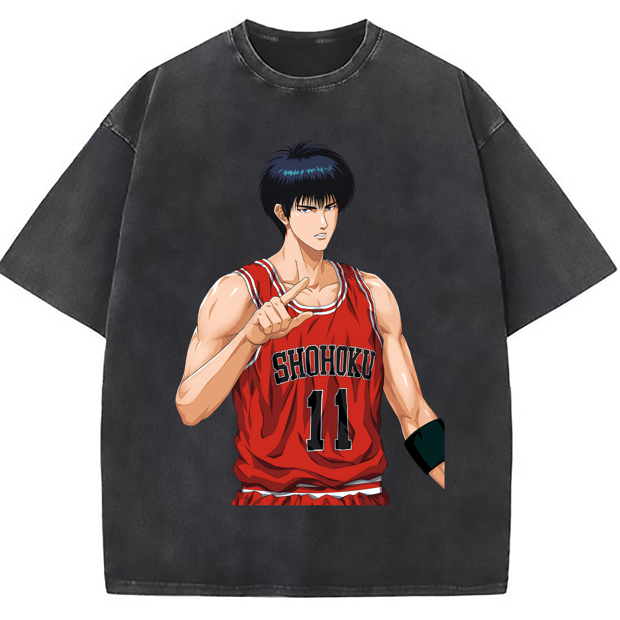 （画像用） SLAM DUNK／スラムダンク 綿100% ヴィンテージ風 半袖Tシャツ（フロントプリント）