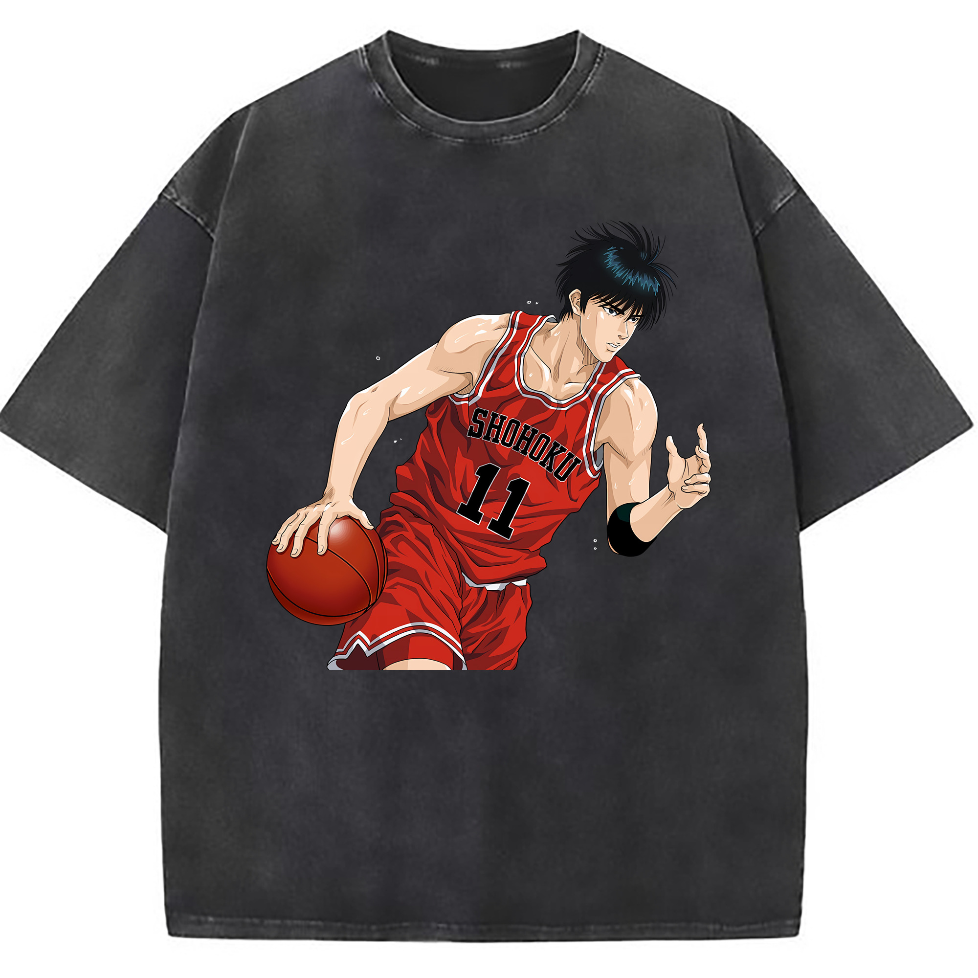 （画像用） SLAM DUNK／スラムダンク 綿100% ヴィンテージ風 半袖Tシャツ（フロントプリント）