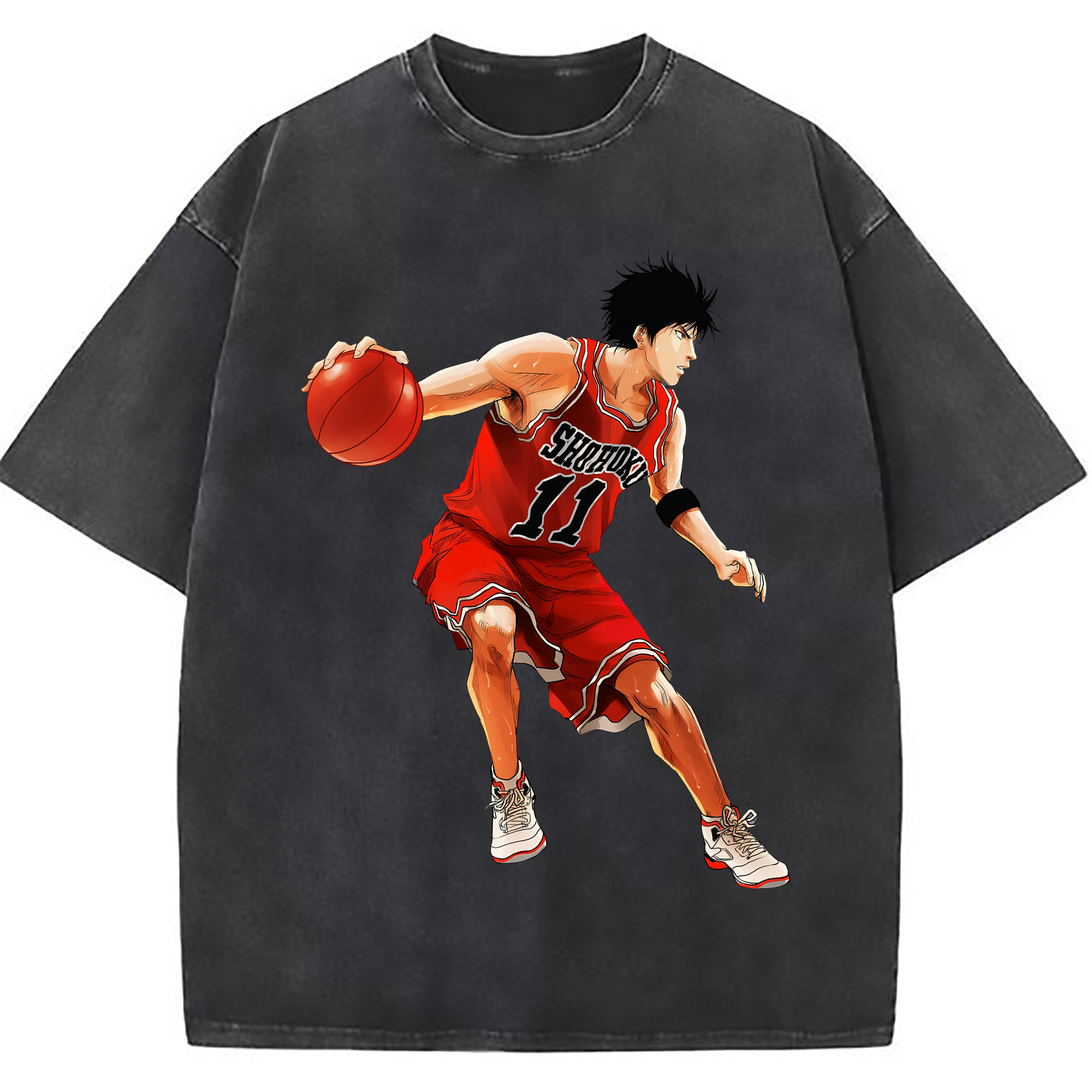（画像用） SLAM DUNK／スラムダンク 綿100% ヴィンテージ風 半袖Tシャツ（フロントプリント）