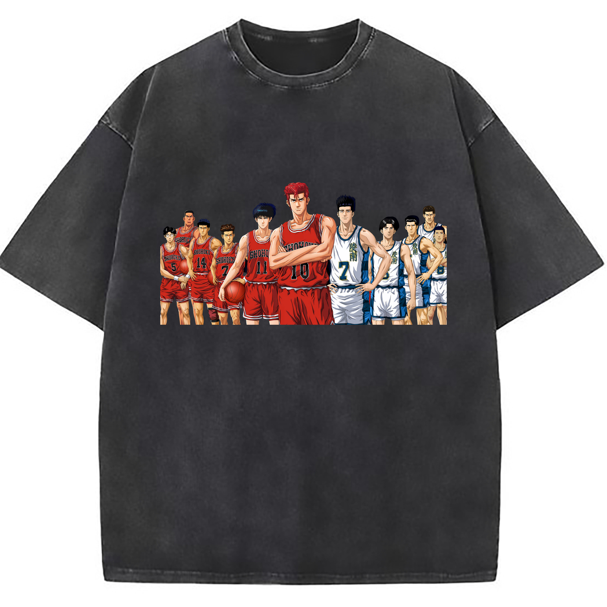 （画像用） SLAM DUNK／スラムダンク 綿100% ヴィンテージ風 半袖Tシャツ（フロントプリント）