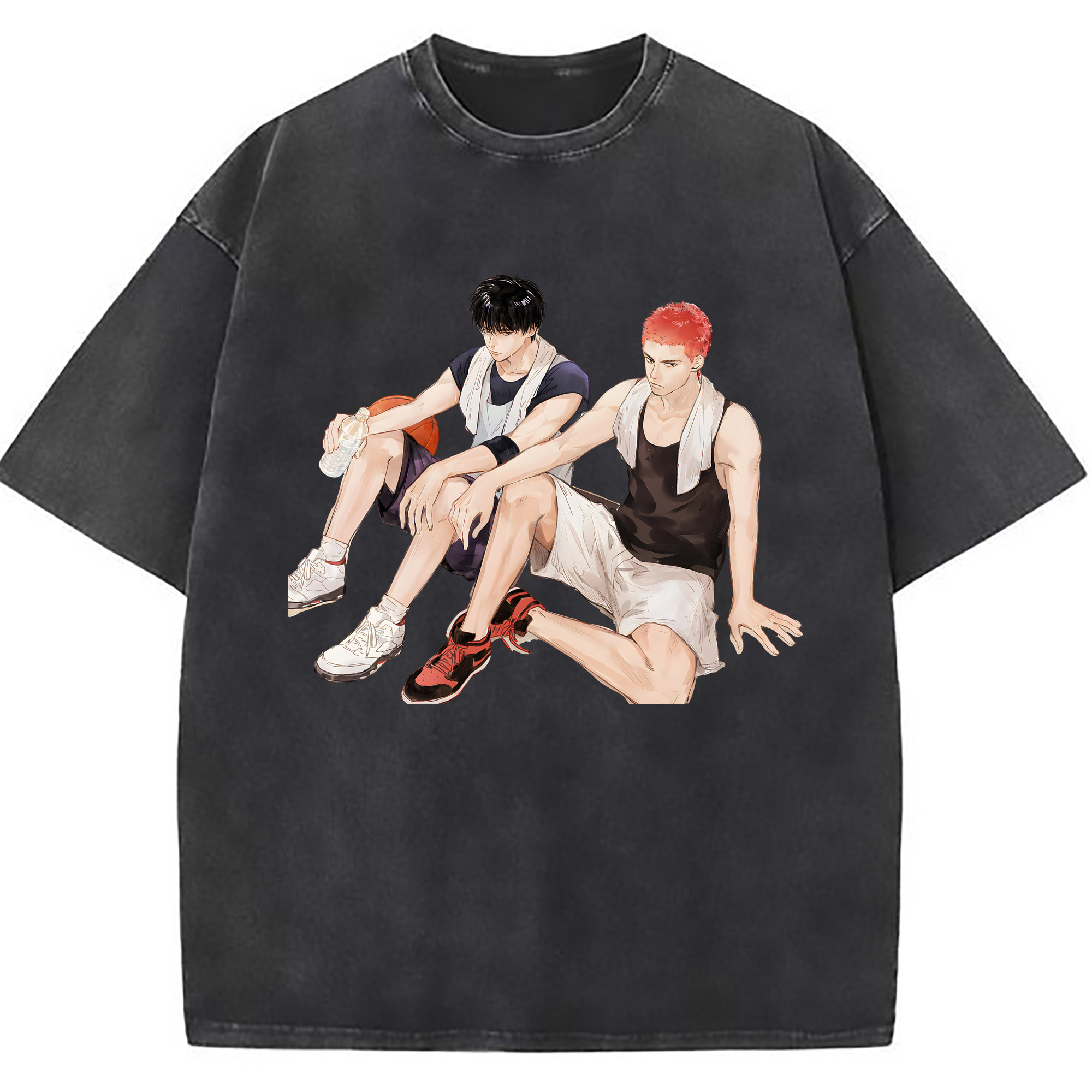 （画像用） SLAM DUNK／スラムダンク 綿100% ヴィンテージ風 半袖Tシャツ（フロントプリント）