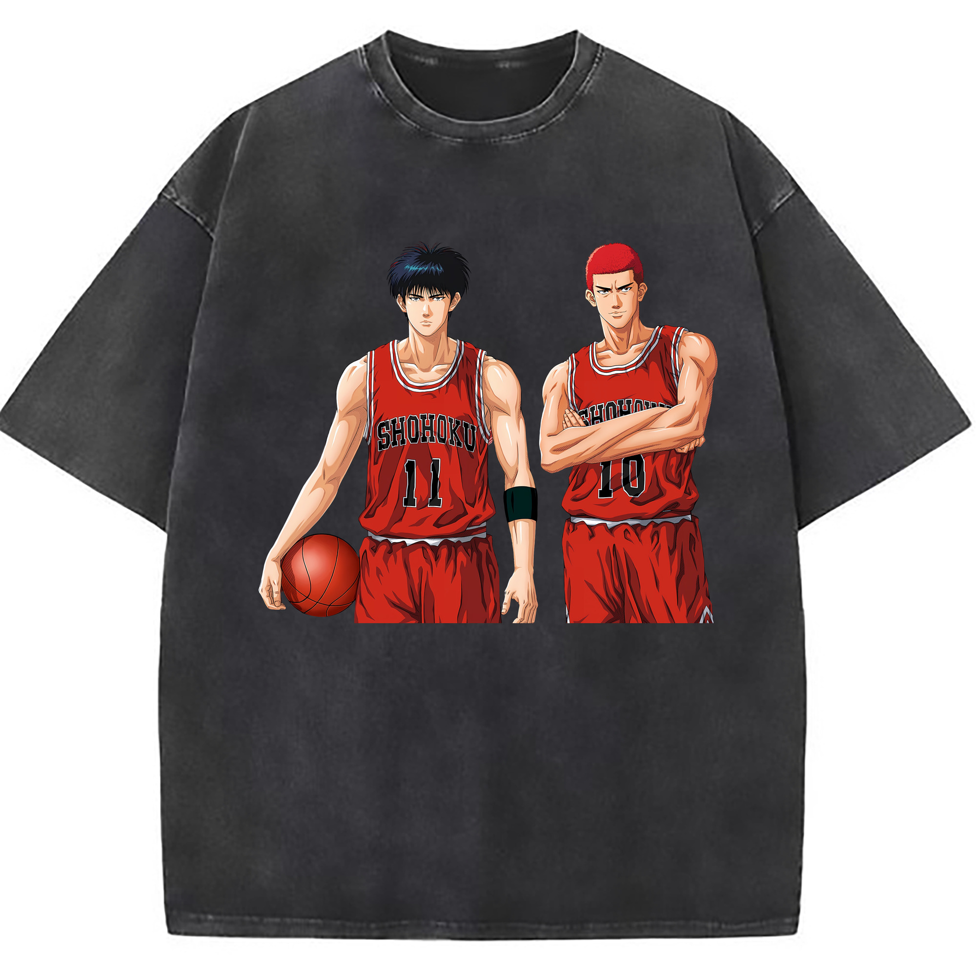 （画像用） SLAM DUNK／スラムダンク 綿100% ヴィンテージ風 半袖Tシャツ（フロントプリント）