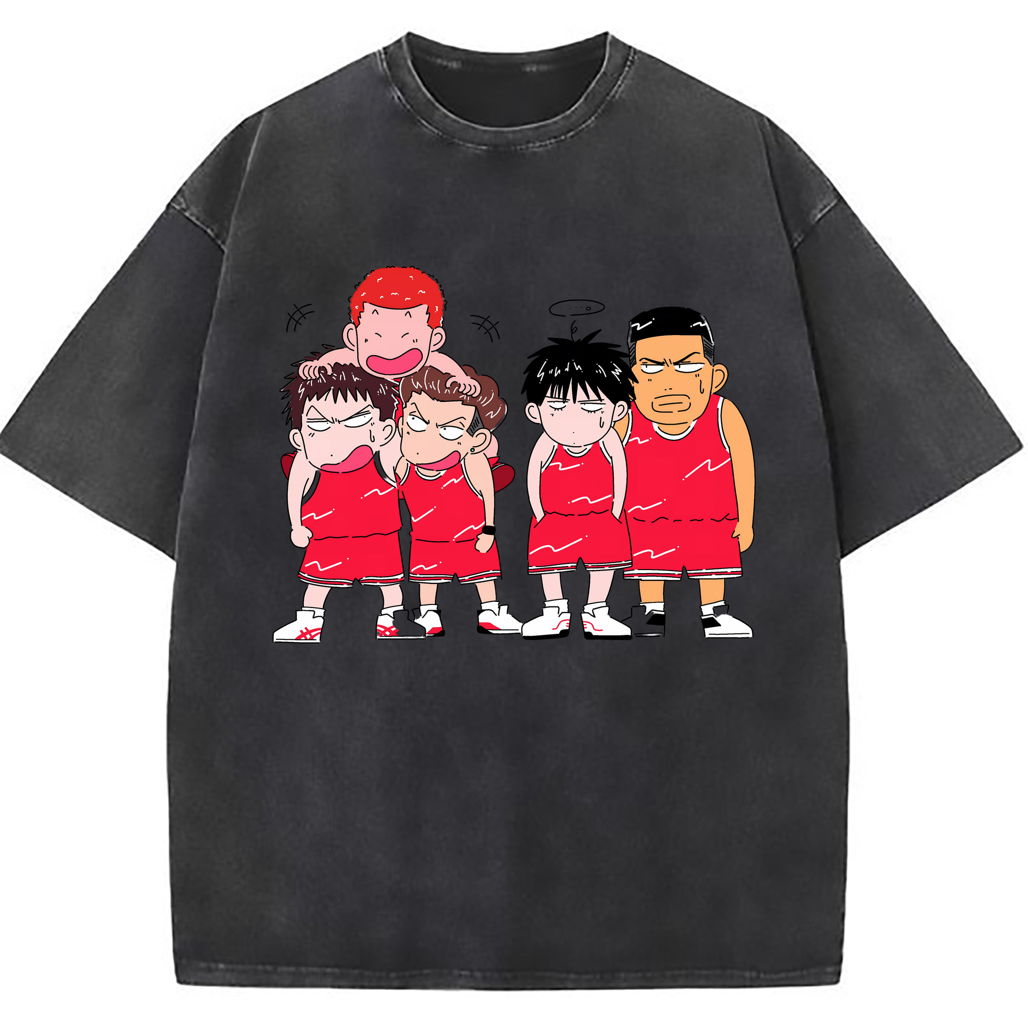 （画像用） SLAM DUNK／スラムダンク 綿100% ヴィンテージ風 半袖Tシャツ（フロントプリント）