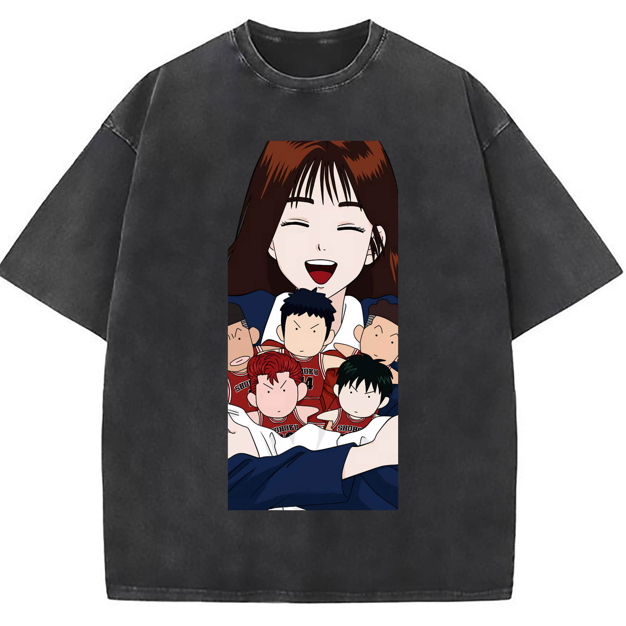 （画像用） SLAM DUNK／スラムダンク 綿100% ヴィンテージ風 半袖Tシャツ（フロントプリント）