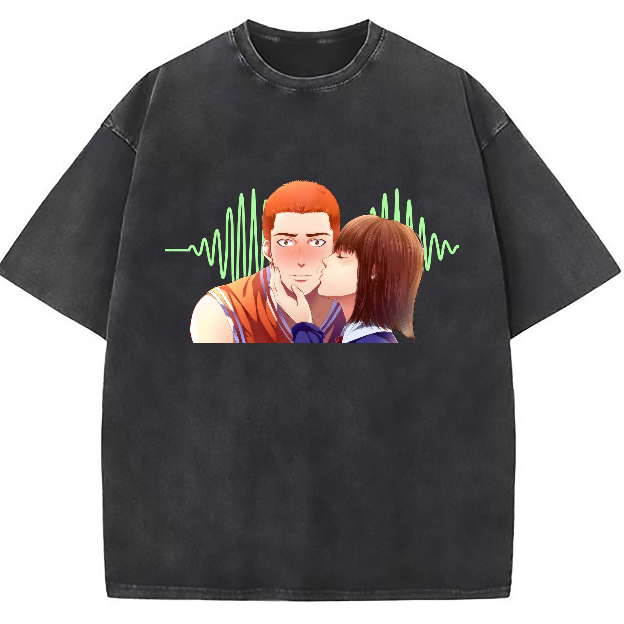 （画像用） SLAM DUNK／スラムダンク 綿100% ヴィンテージ風 半袖Tシャツ（フロントプリント）