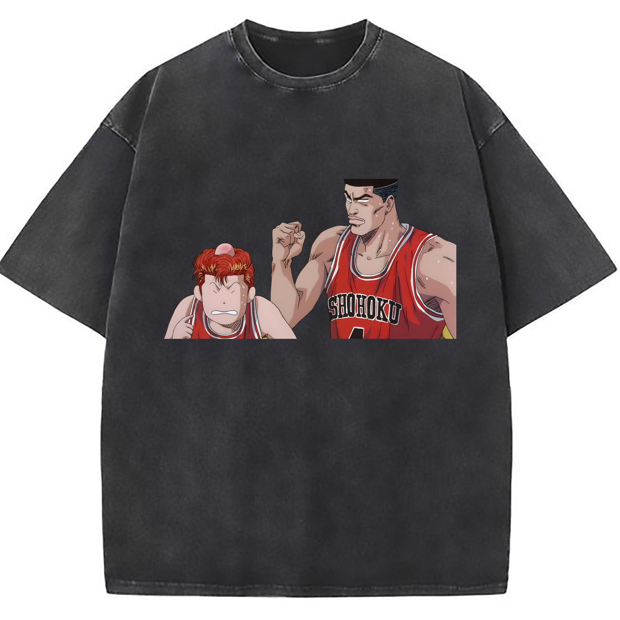 （画像用） SLAM DUNK／スラムダンク 綿100% ヴィンテージ風 半袖Tシャツ（フロントプリント）