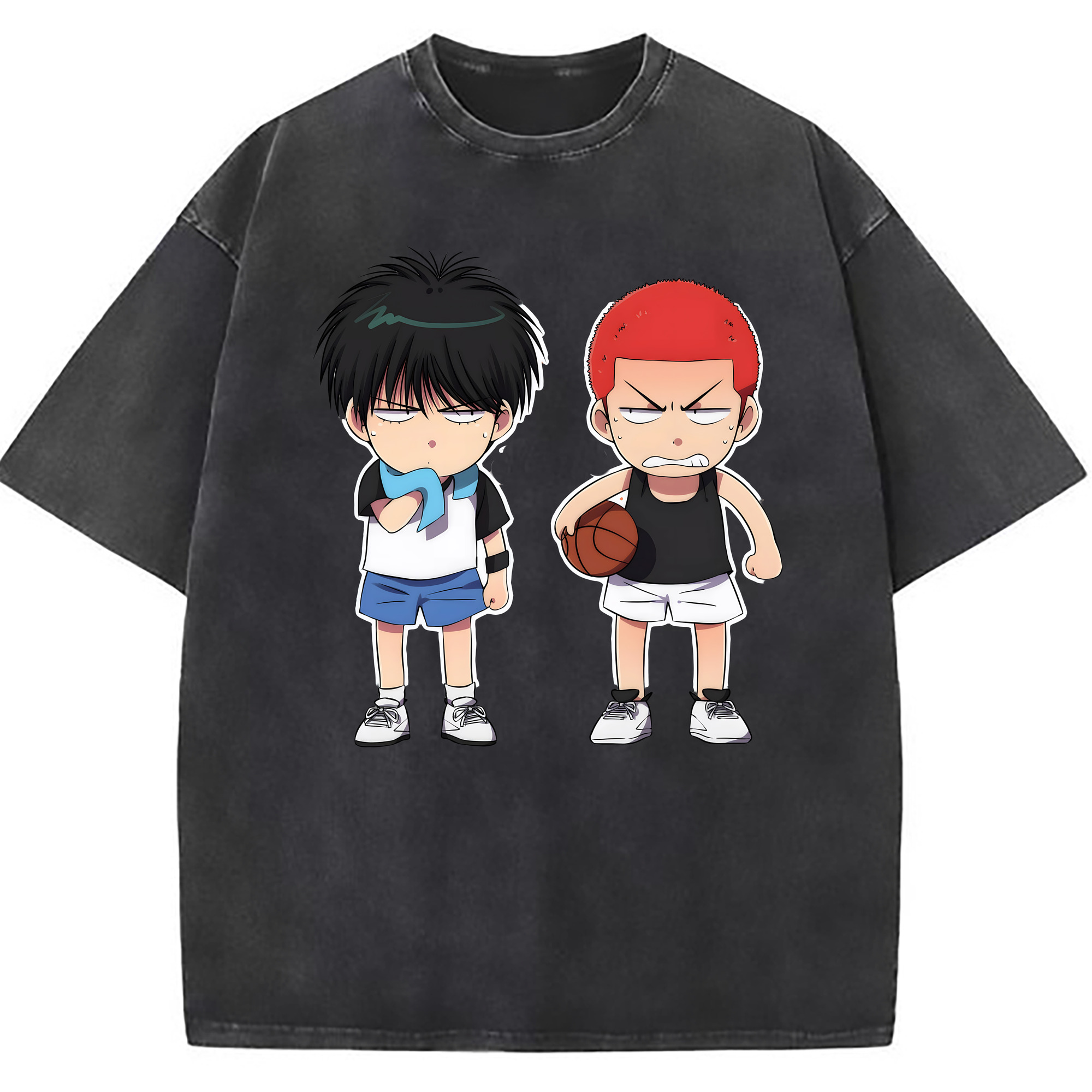 （画像用） SLAM DUNK／スラムダンク 綿100% ヴィンテージ風 半袖Tシャツ（フロントプリント）