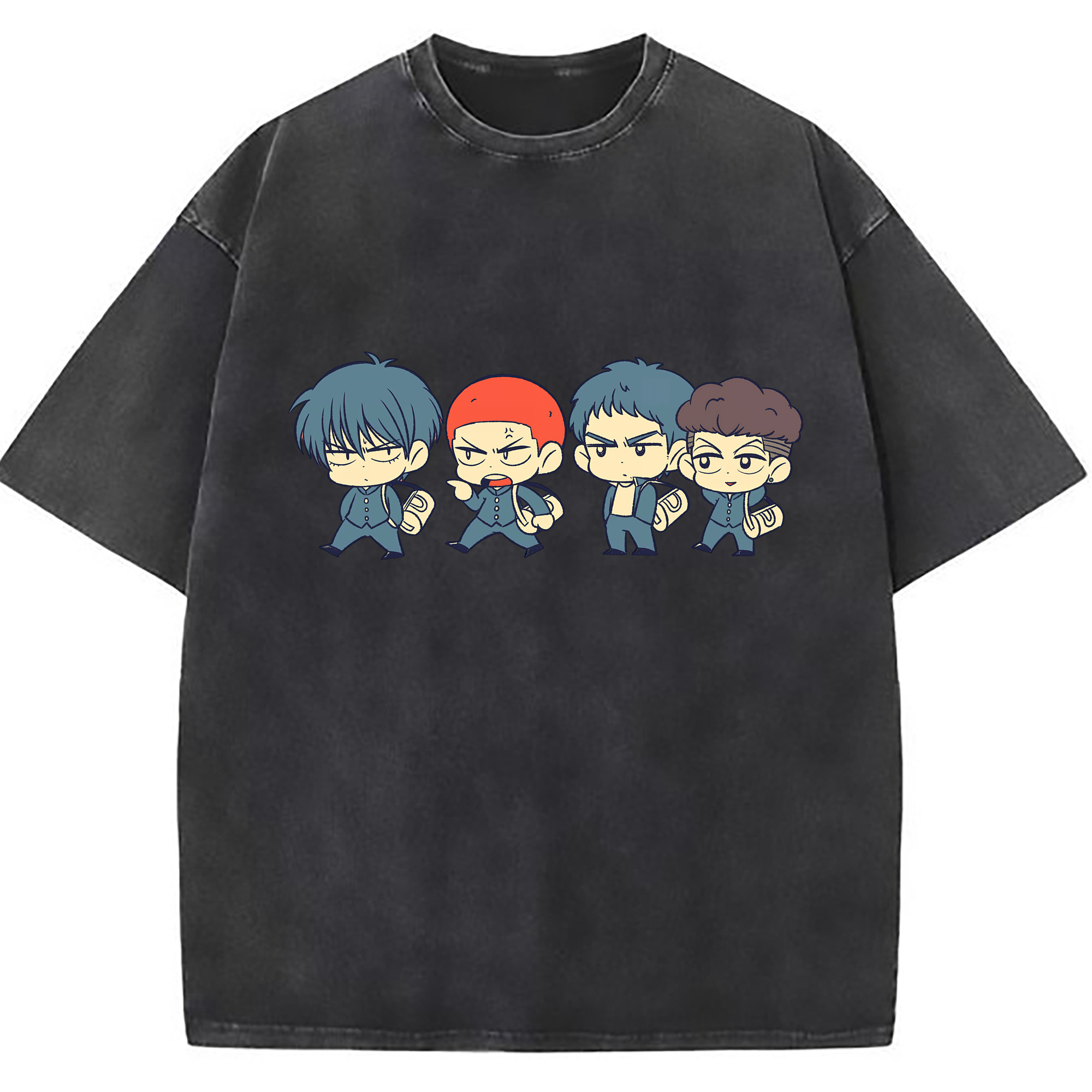 （画像用） SLAM DUNK／スラムダンク 綿100% ヴィンテージ風 半袖Tシャツ（フロントプリント）