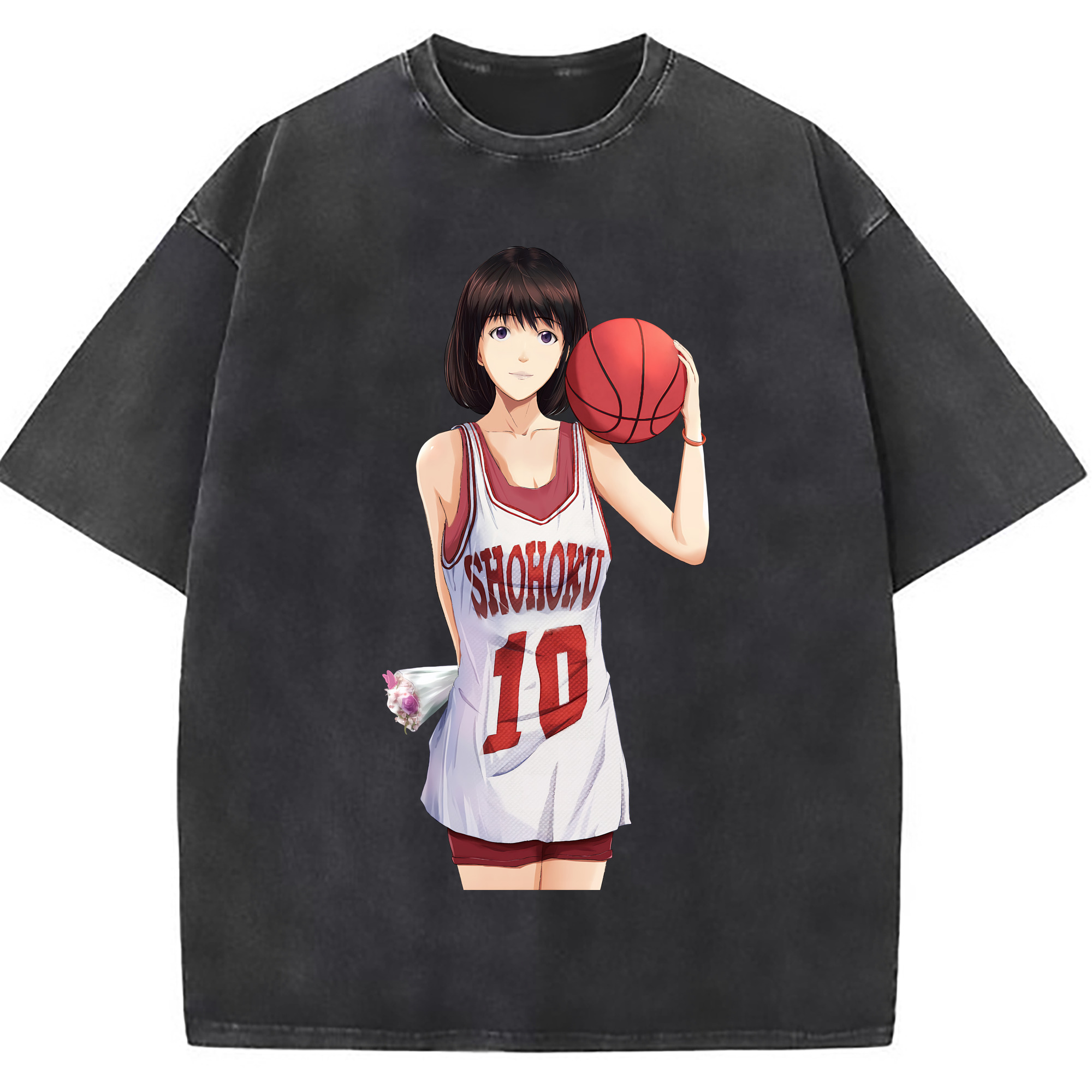 （画像用） SLAM DUNK／スラムダンク 綿100% ヴィンテージ風 半袖Tシャツ（フロントプリント）