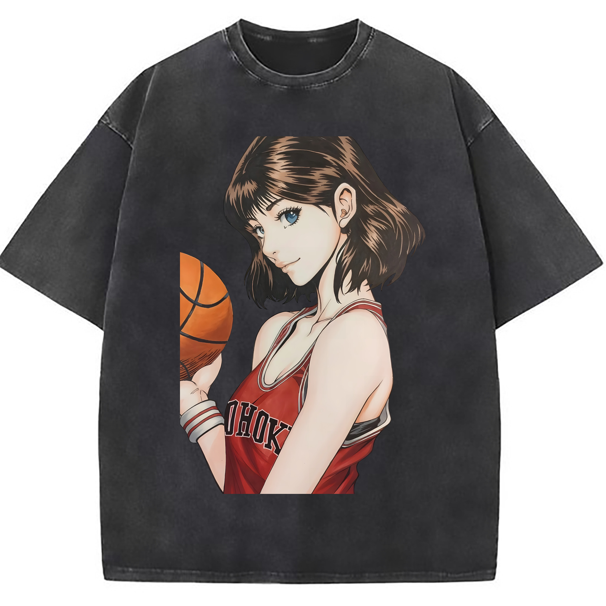 （画像用） SLAM DUNK／スラムダンク 綿100% ヴィンテージ風 半袖Tシャツ（フロントプリント）
