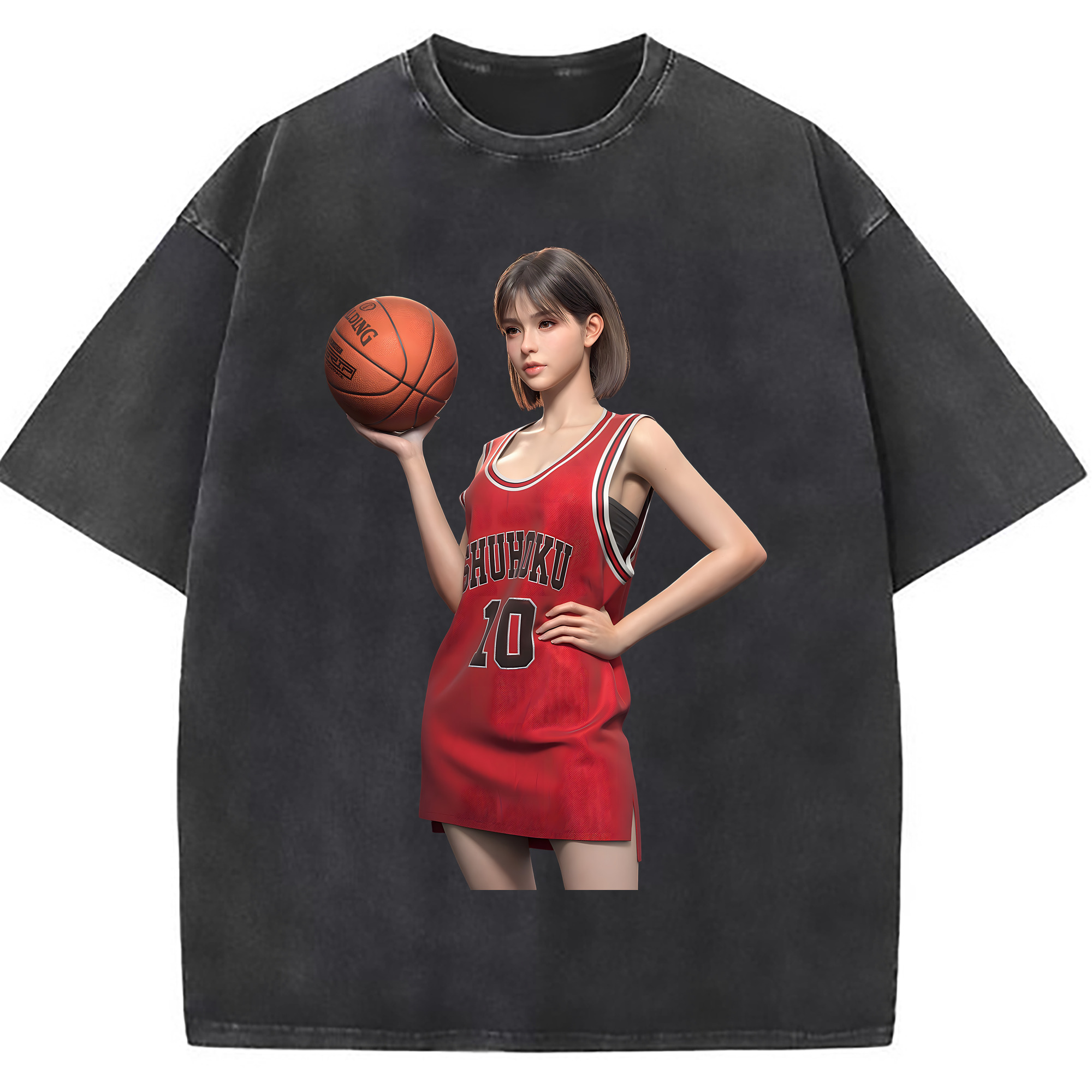 （画像用） SLAM DUNK／スラムダンク 綿100% ヴィンテージ風 半袖Tシャツ（フロントプリント）