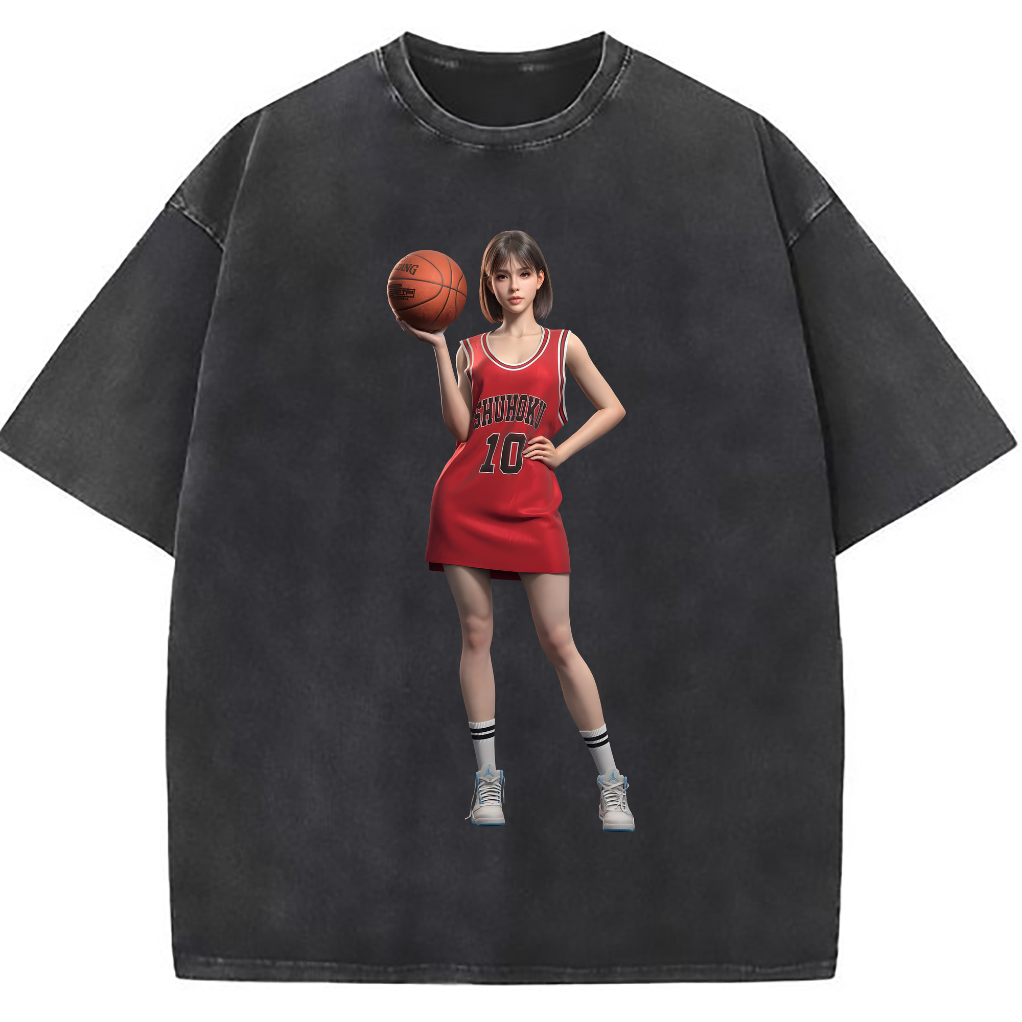 （画像用） SLAM DUNK／スラムダンク 綿100% ヴィンテージ風 半袖Tシャツ（フロントプリント）