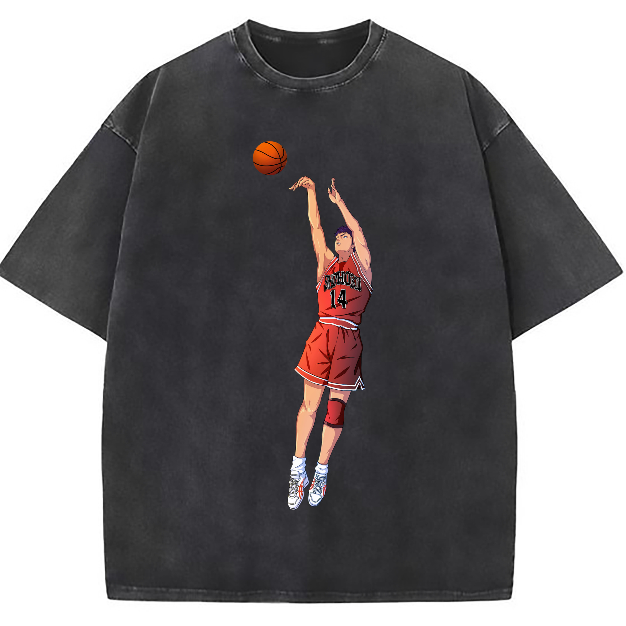 （画像用） SLAM DUNK／スラムダンク 綿100% ヴィンテージ風 半袖Tシャツ（フロントプリント）