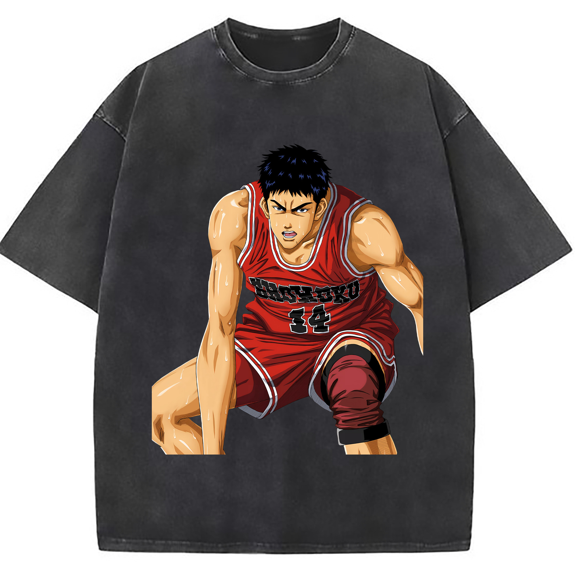 （画像用） SLAM DUNK／スラムダンク 綿100% ヴィンテージ風 半袖Tシャツ（フロントプリント）
