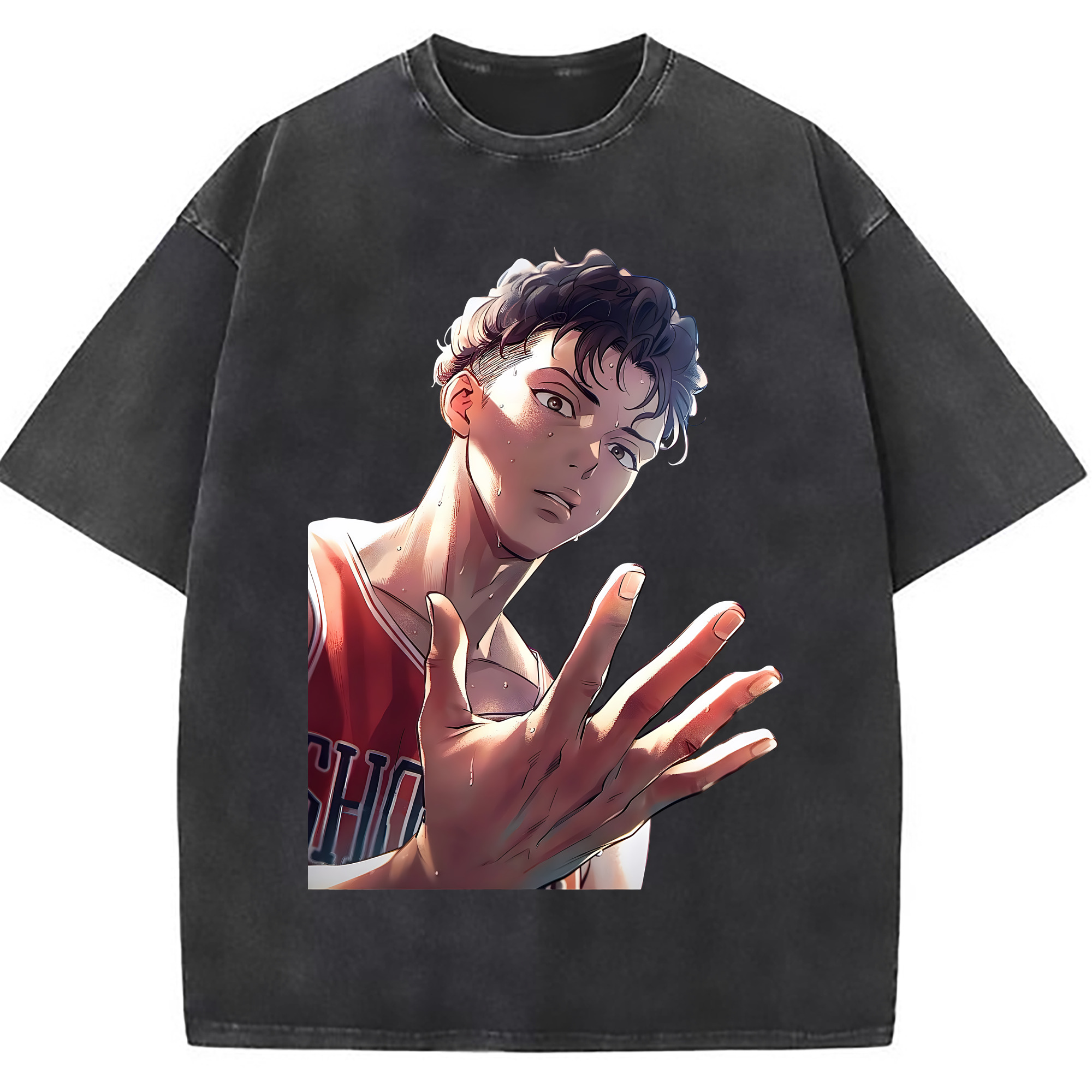 （画像用） SLAM DUNK／スラムダンク 綿100% ヴィンテージ風 半袖Tシャツ（フロントプリント）