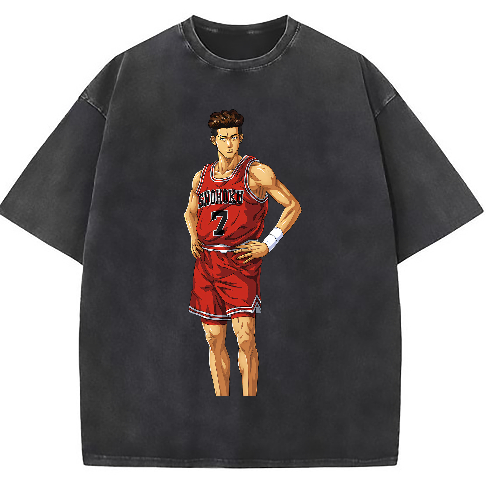 （画像用） SLAM DUNK／スラムダンク 綿100% ヴィンテージ風 半袖Tシャツ（フロントプリント）
