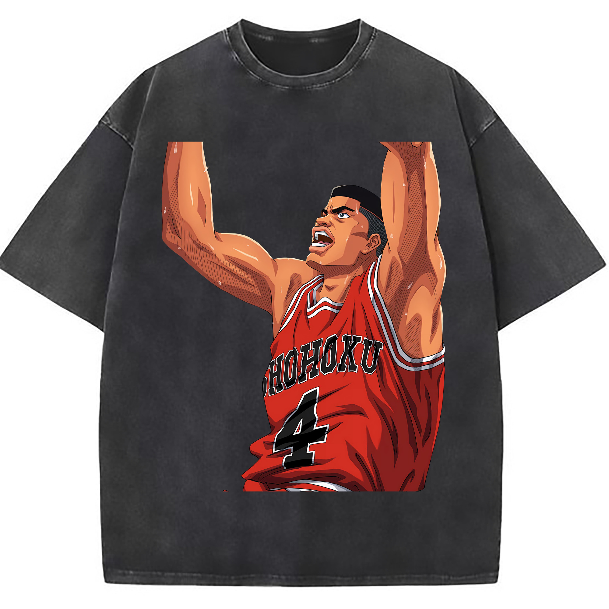（画像用） SLAM DUNK／スラムダンク 綿100% ヴィンテージ風 半袖Tシャツ（フロントプリント）