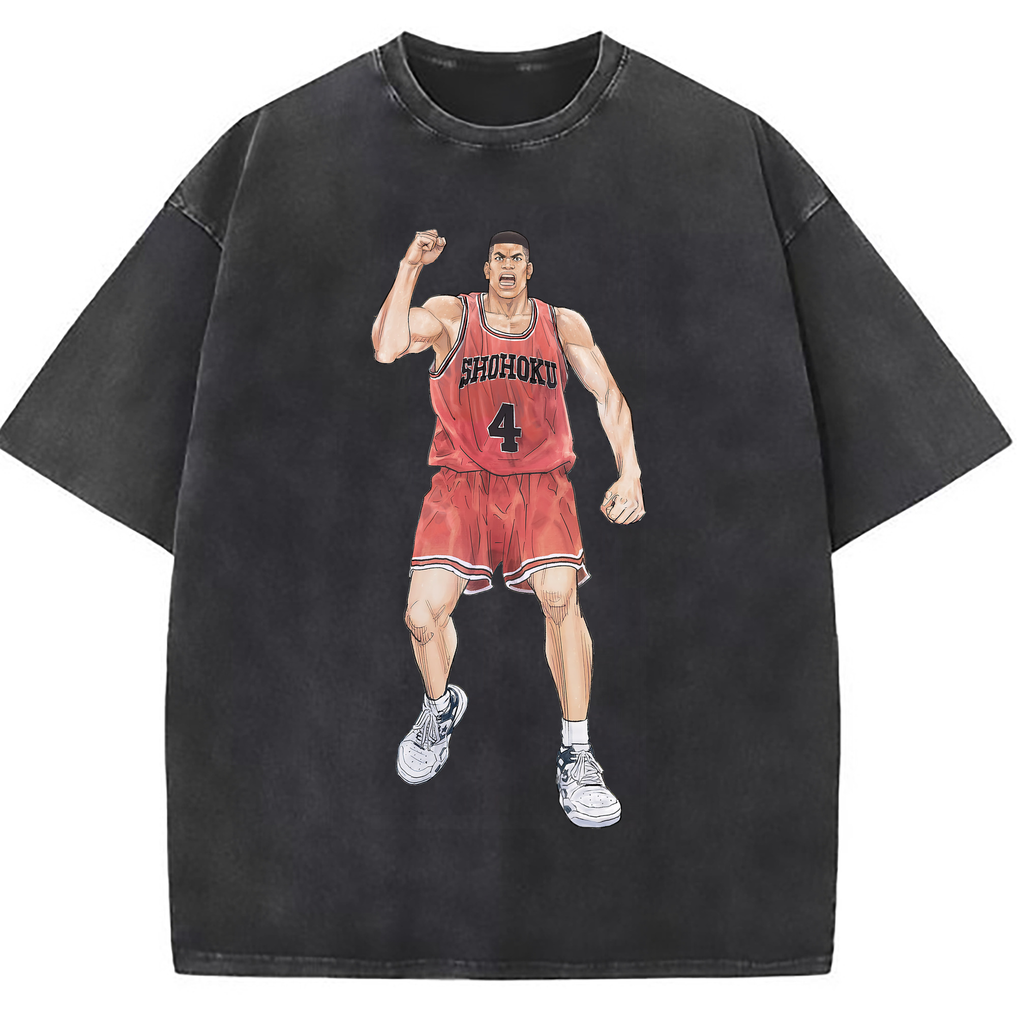 （画像用） SLAM DUNK／スラムダンク 綿100% ヴィンテージ風 半袖Tシャツ（フロントプリント）