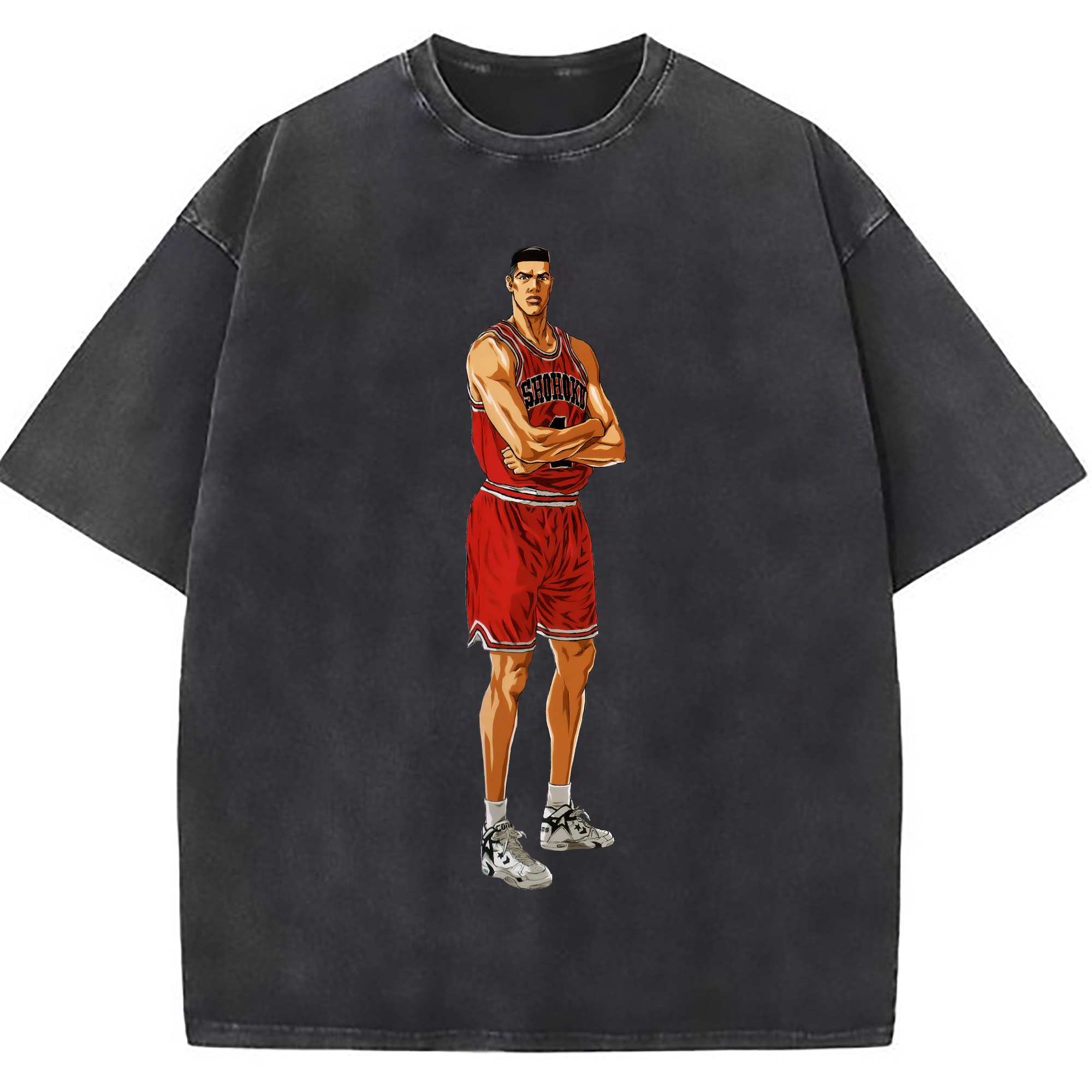 （画像用） SLAM DUNK／スラムダンク 綿100% ヴィンテージ風 半袖Tシャツ（フロントプリント）