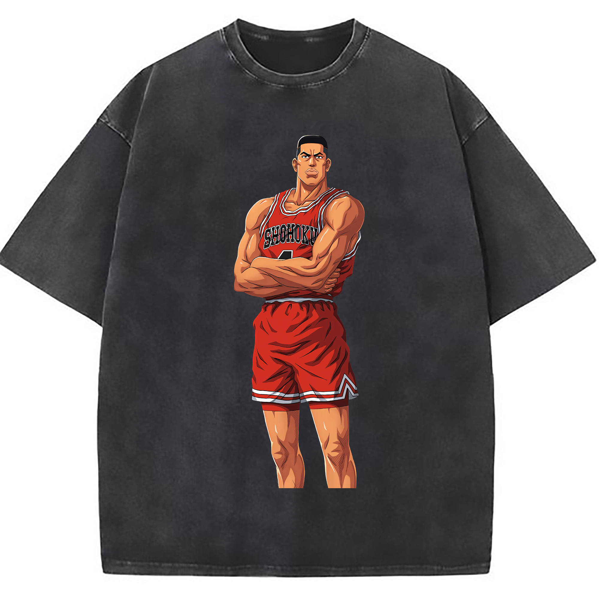 （画像用） SLAM DUNK／スラムダンク 綿100% ヴィンテージ風 半袖Tシャツ（フロントプリント）