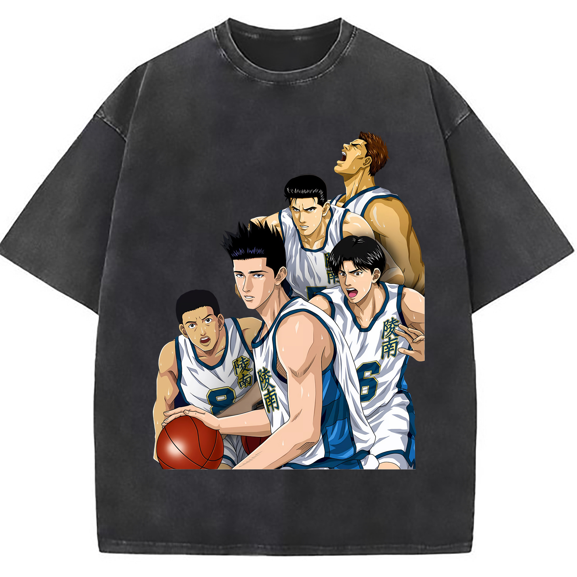 （画像用） SLAM DUNK／スラムダンク 綿100% ヴィンテージ風 半袖Tシャツ（フロントプリント）
